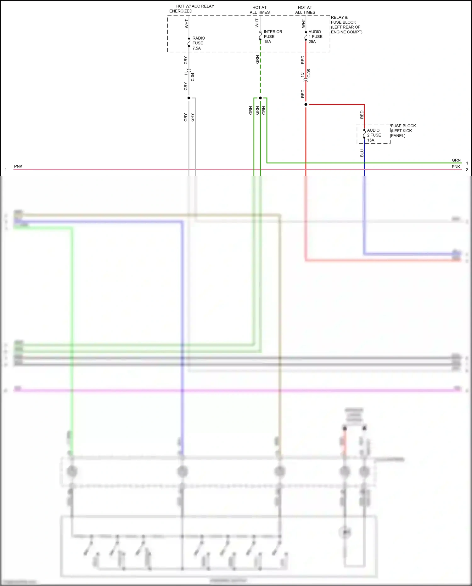 Wiring diagram steering switch for Mazda CX-3 I facelift (2018-2024) (1 of 14)