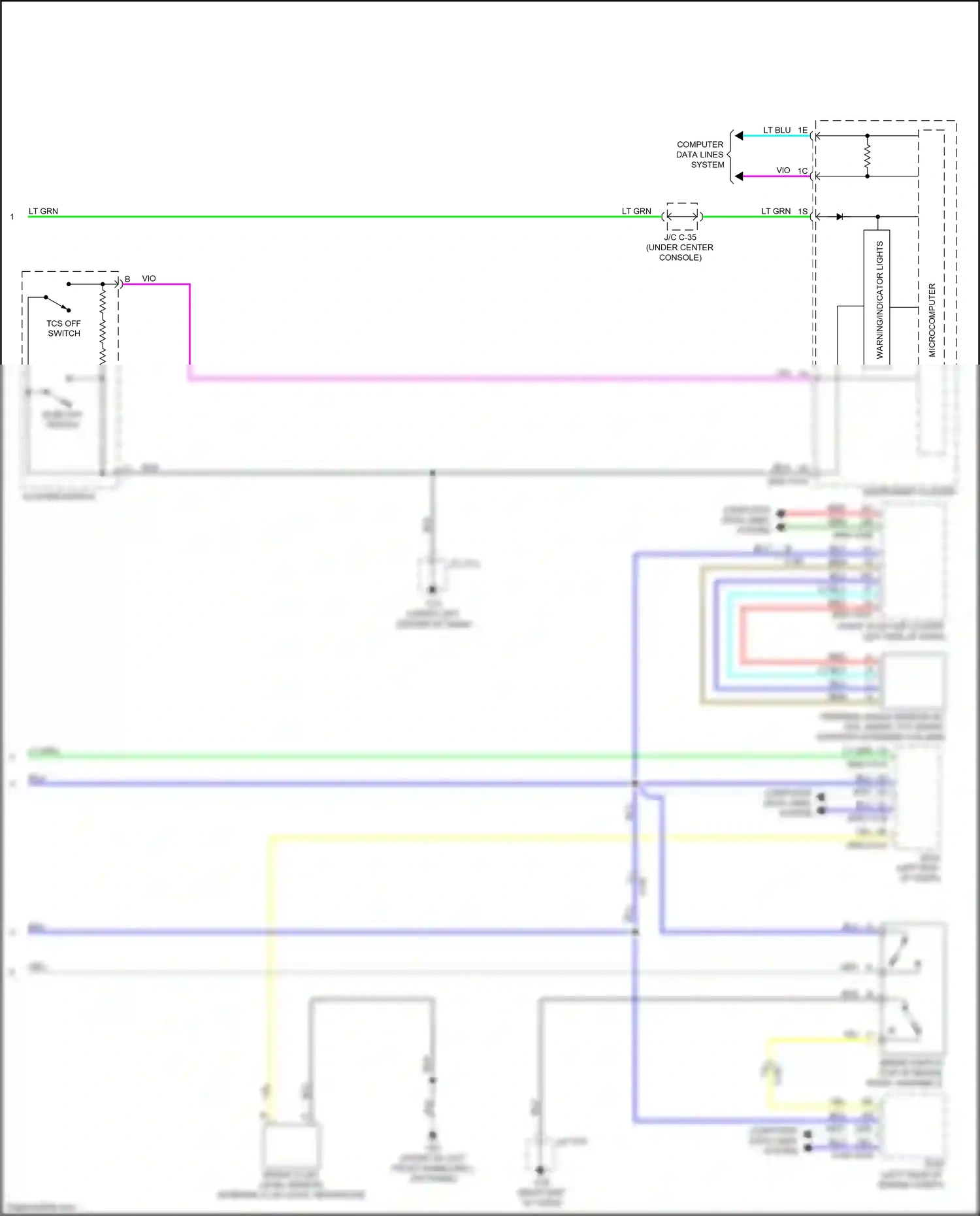 Wiring diagram tcs off switch for Mazda CX-3 I facelift (2018-2024) (1 of 2)