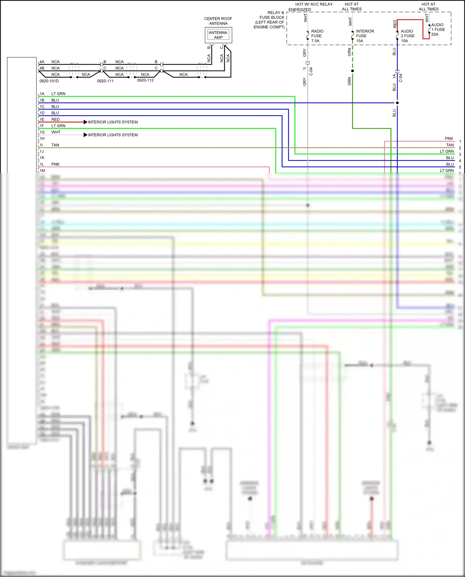 Wiring diagram antenna amp for Mazda CX-3 I (2015-2018) (1 of 1)