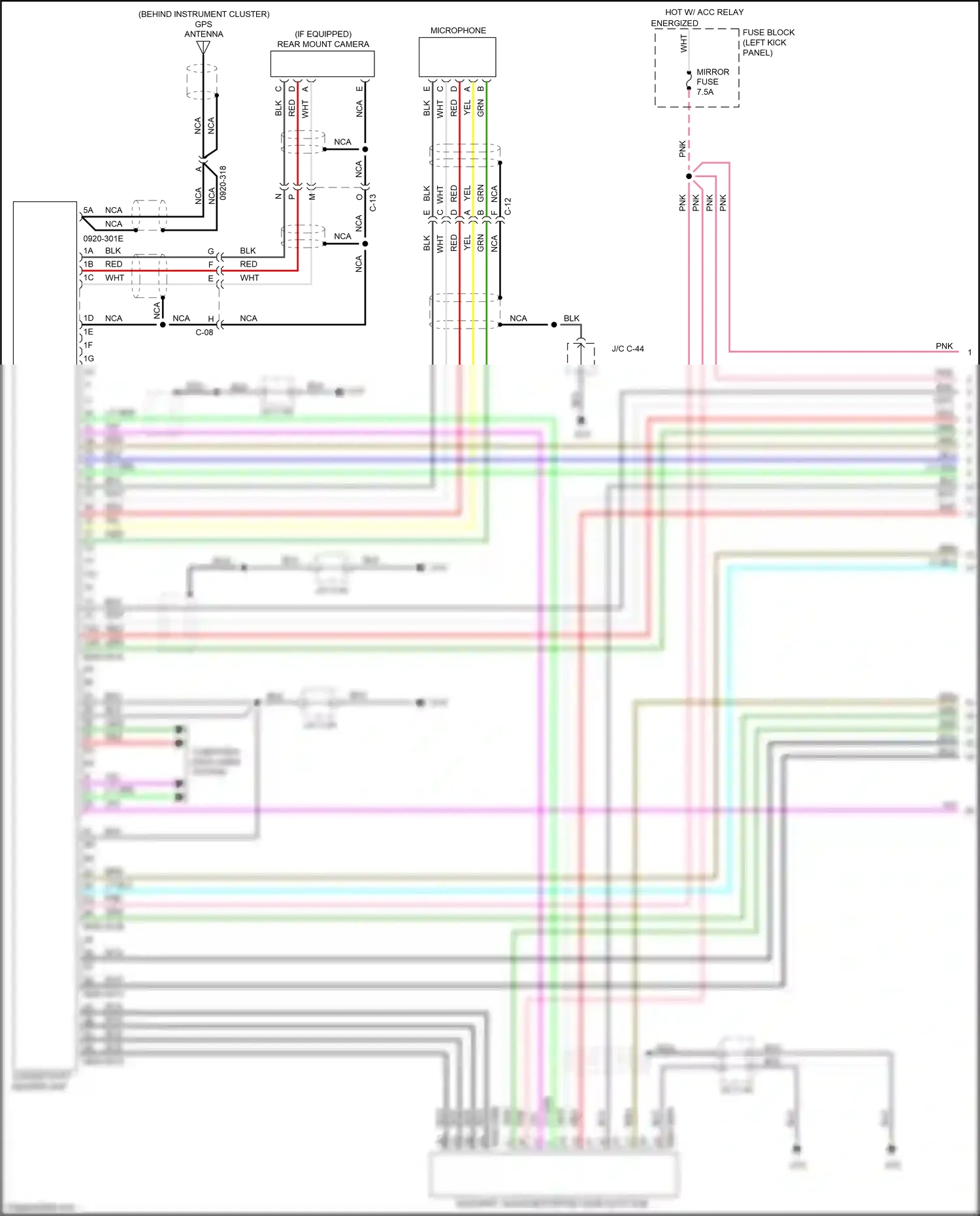 Wiring diagram connectivity master unit for Mazda CX-3 I (2015-2018) (2 of 5)