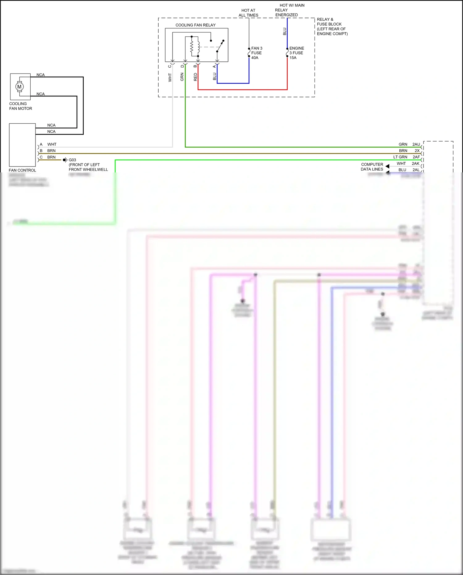 Wiring diagram engine coolant temperature sensor 1 for Mazda CX-3 I (2015-2018) (3 of 4)