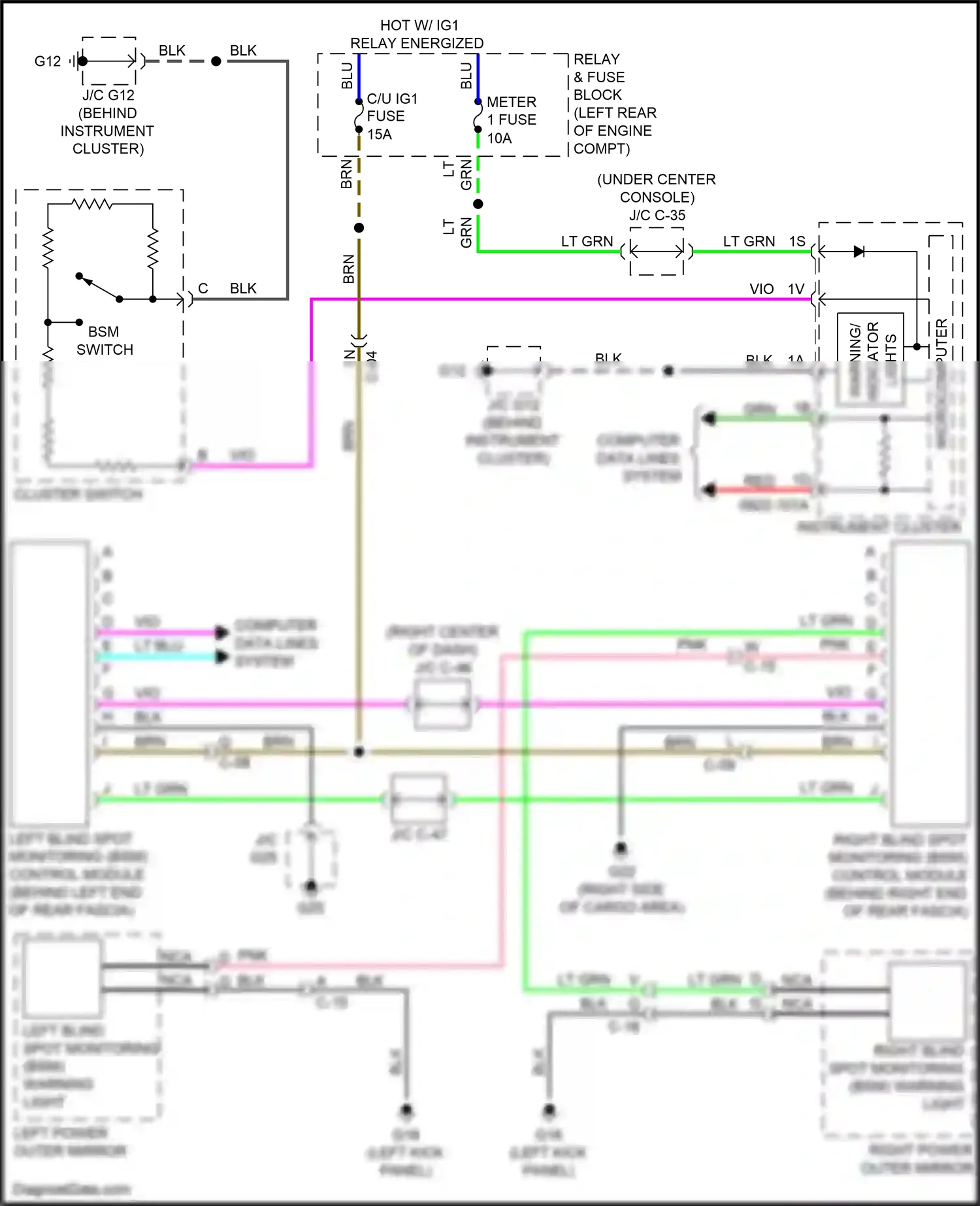 Mazda CX-3 I (2015-2018) indicator wiring diagram  (3 of 7)