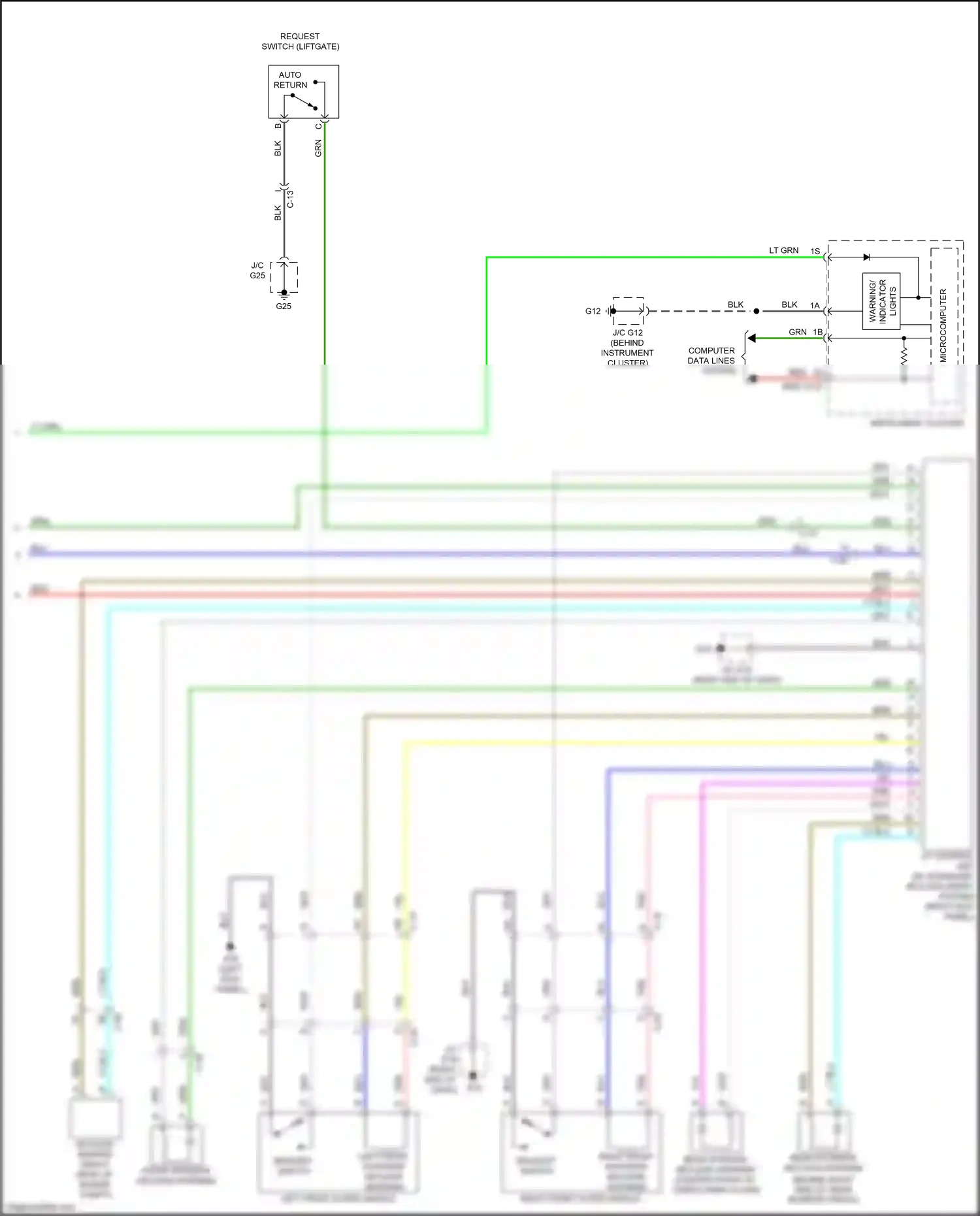 Mazda CX-3 I (2015-2018) indicator wiring diagram  (1 of 7)