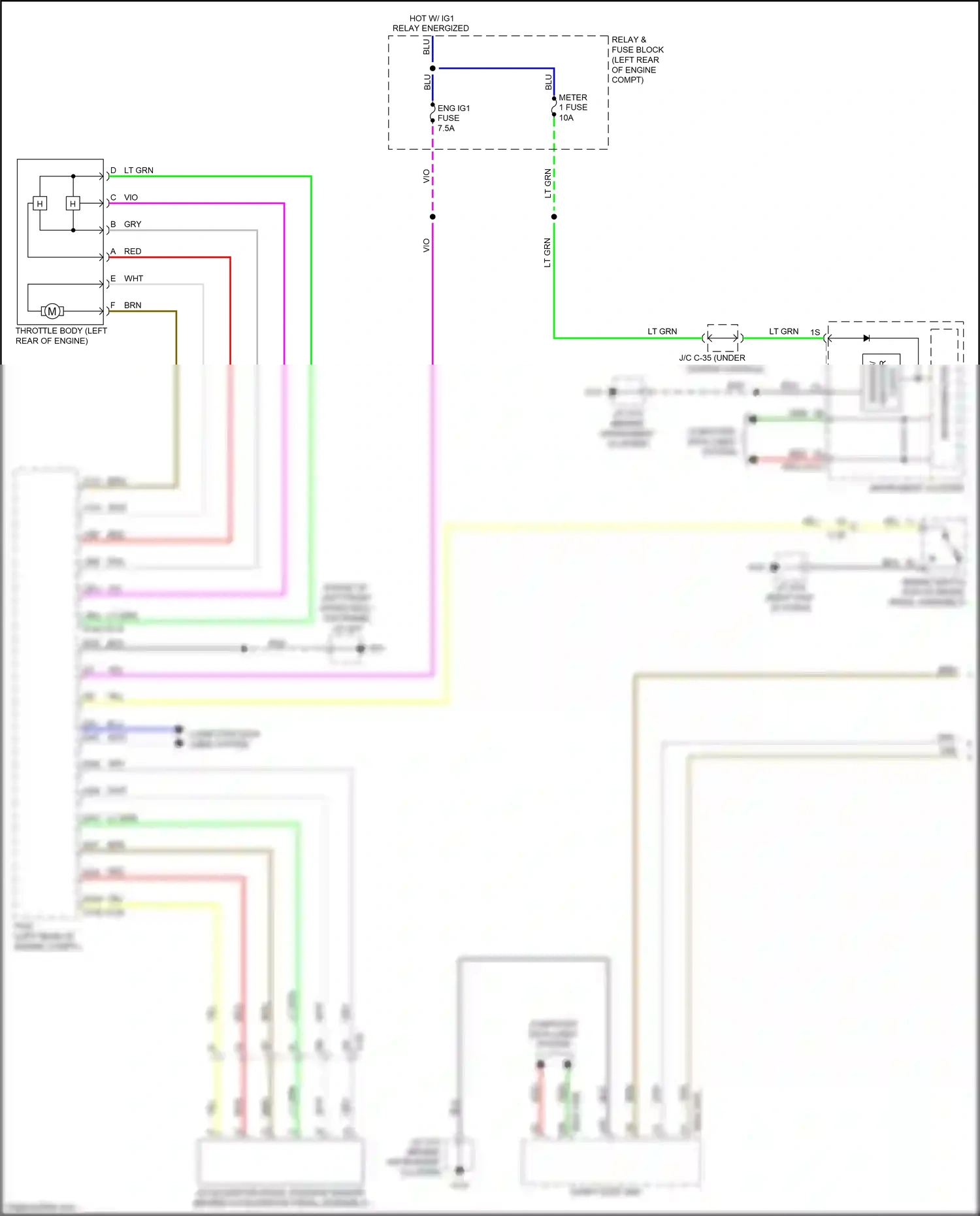 Mazda CX-3 I (2015-2018) indicator wiring diagram  (4 of 7)