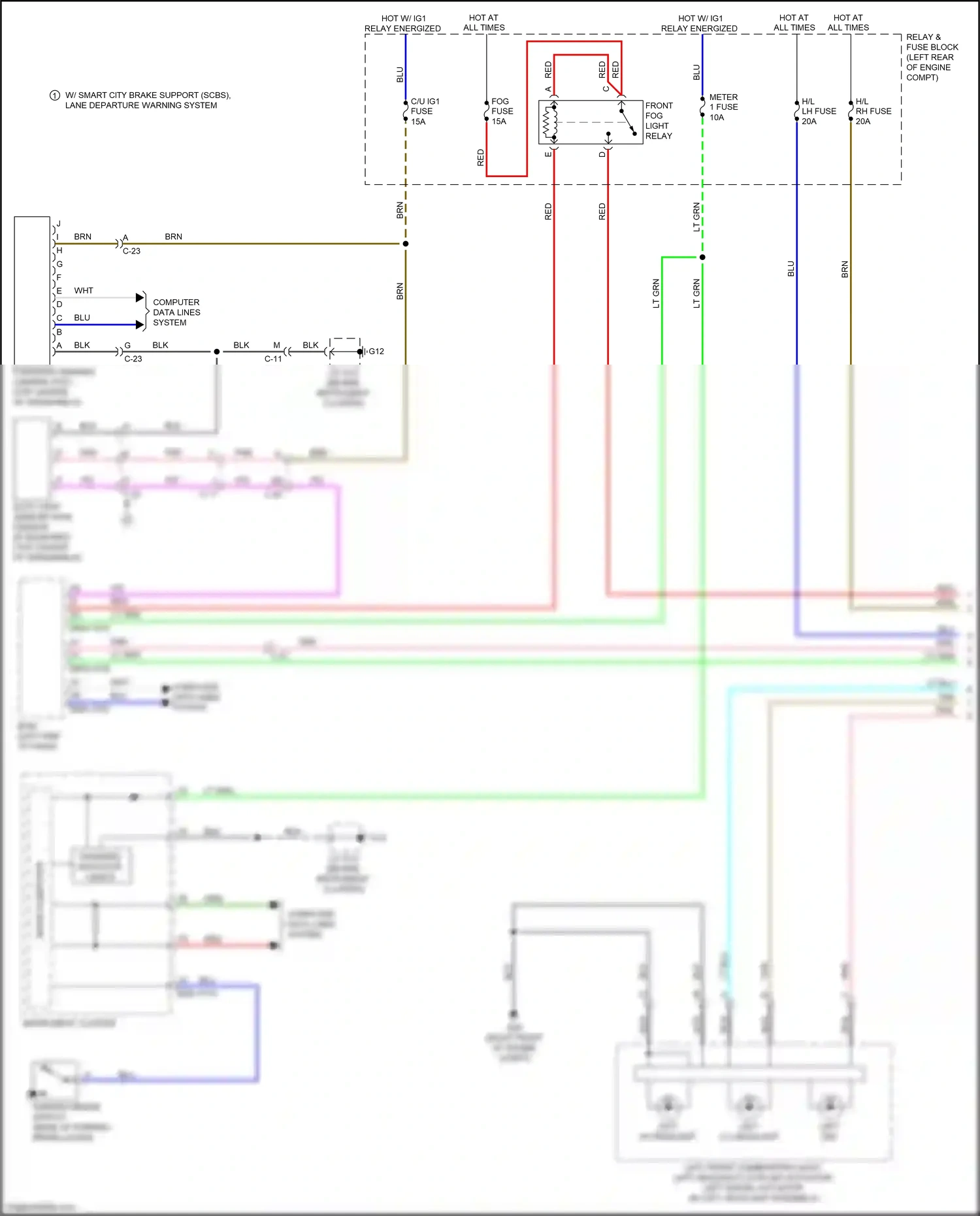 Wiring diagram left drl for Mazda CX-3 I (2015-2018) (1 of 1)