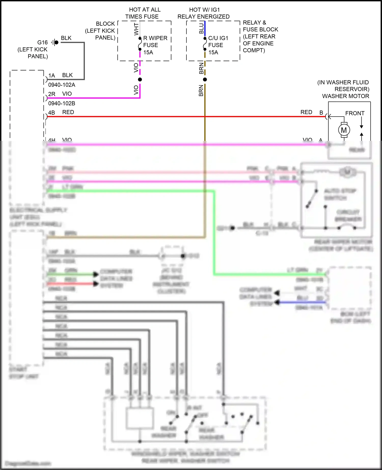 Mazda CX-3 I (2015-2018) (left kick panel) wiring diagram  (30 of 37)