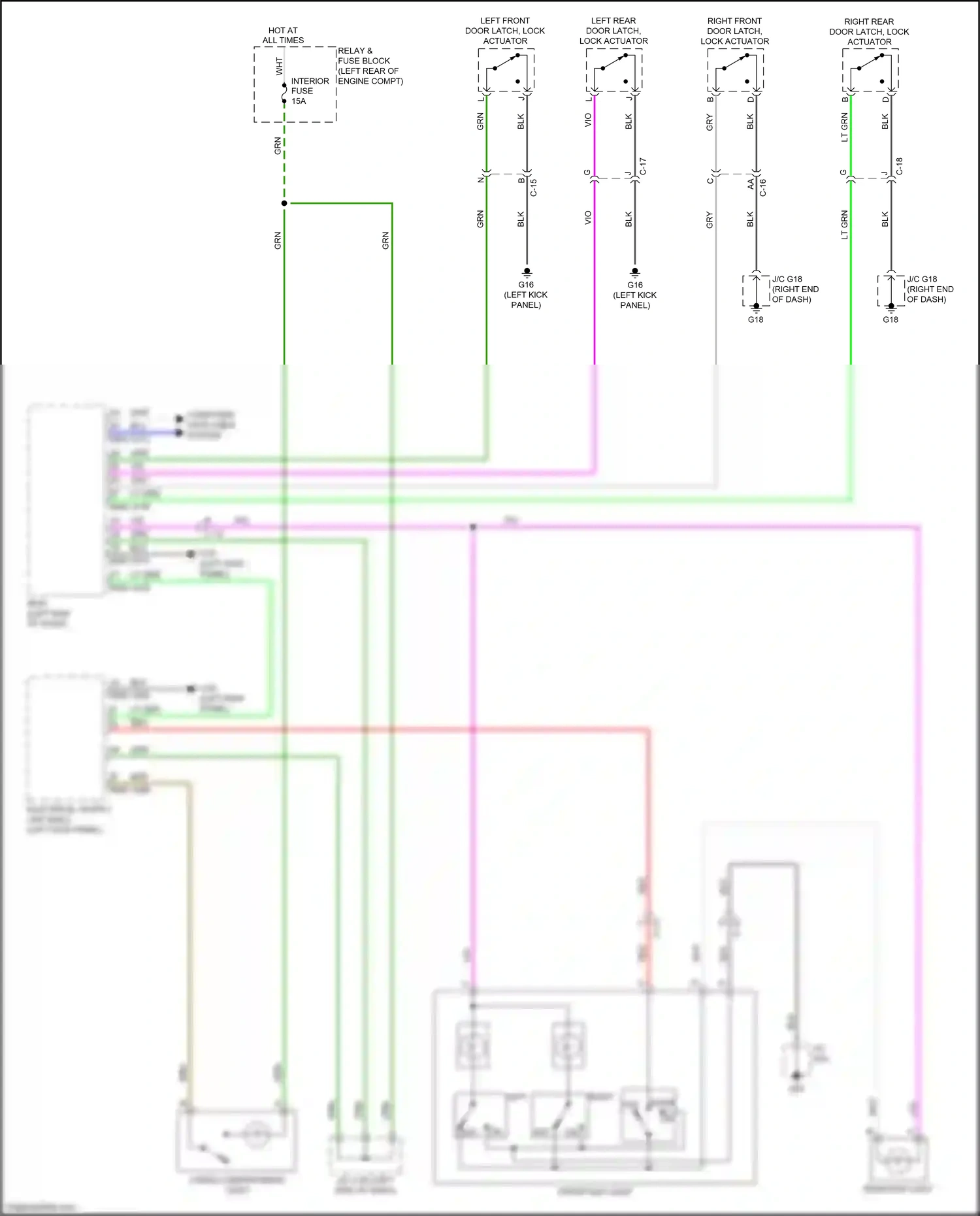 Mazda CX-3 I (2015-2018) (left kick panel) wiring diagram  (3 of 37)