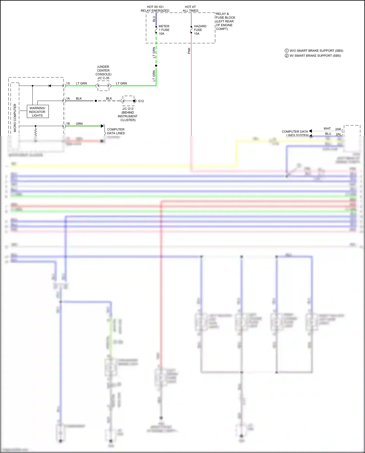 Wiring diagram left license plate light for Mazda CX-3 I (2015-2018) (1 of 1)