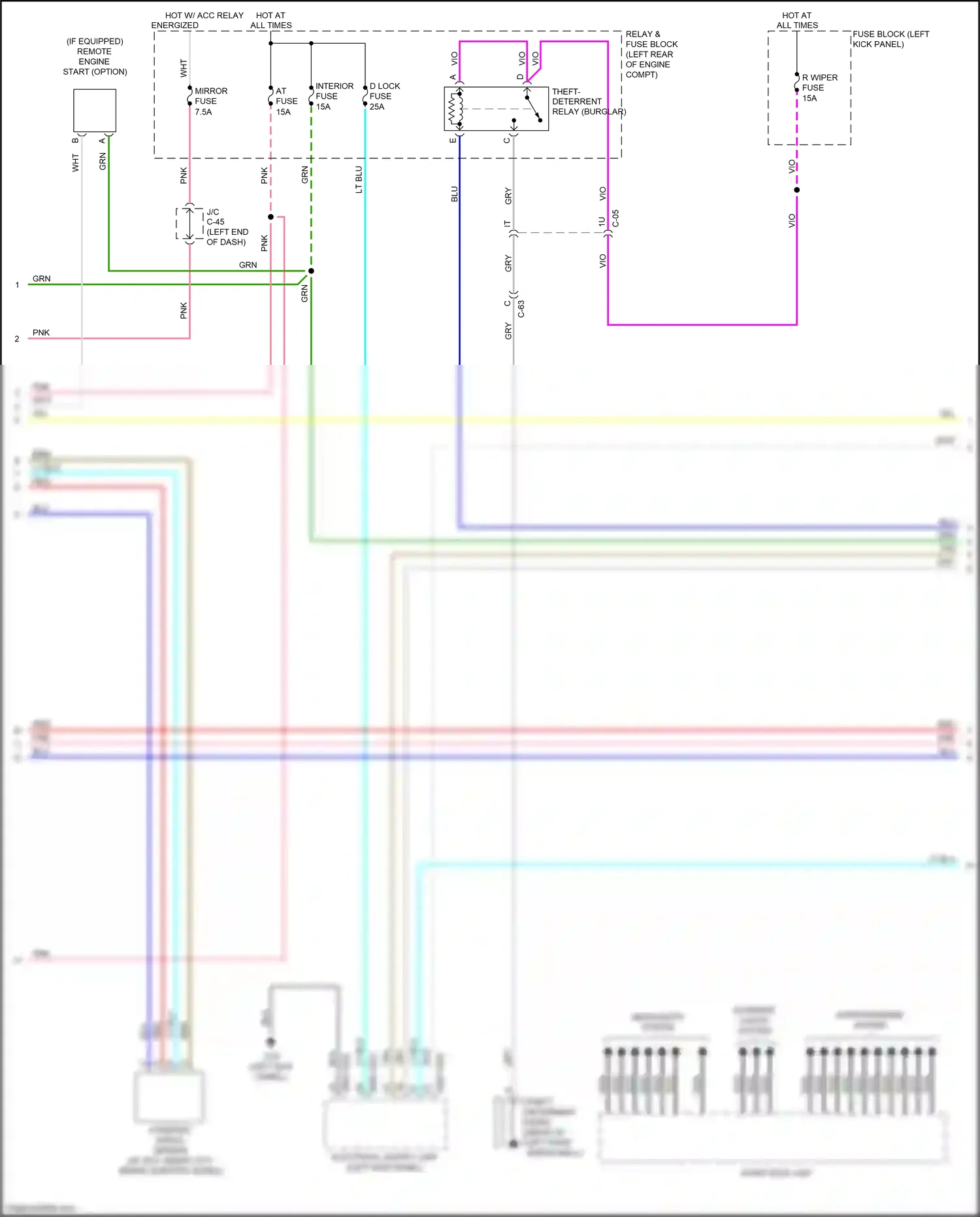 Mazda CX-3 I (2015-2018) remote engine start (option) wiring diagram  (1 of 2)