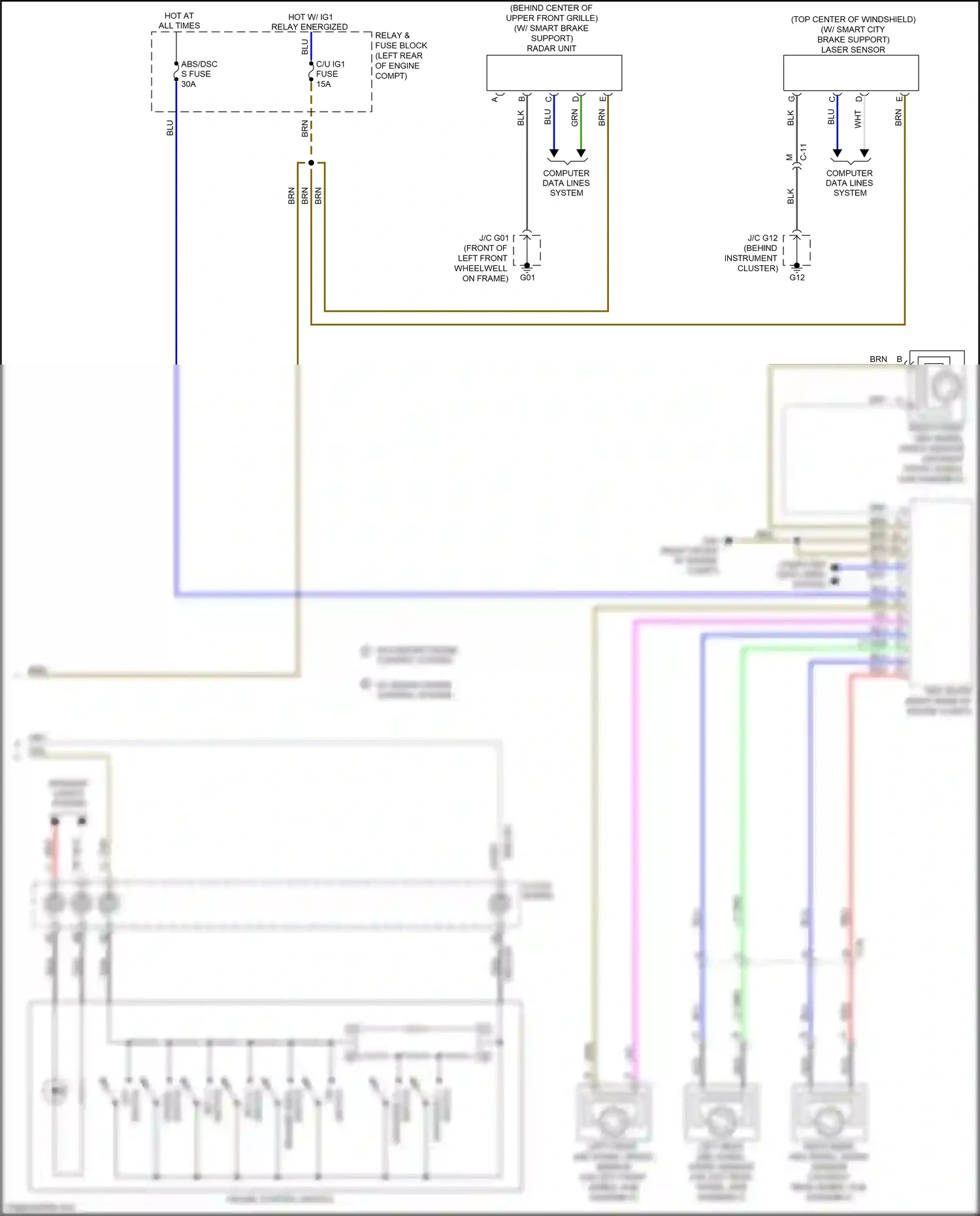 Mazda CX-3 I (2015-2018) switch wiring diagram  (2 of 4)