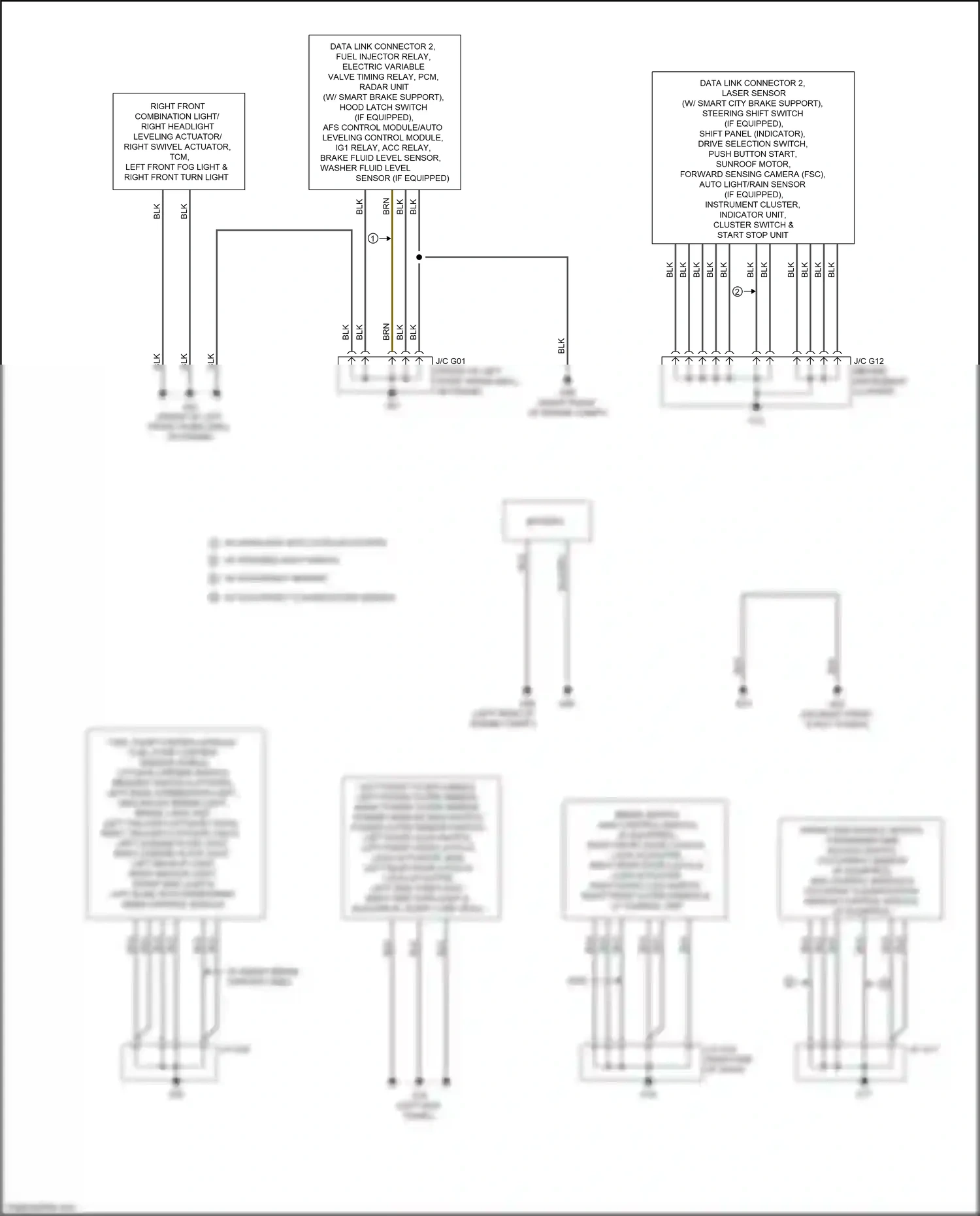 Wiring diagram w/ steering shift switch for Mazda CX-3 I (2015-2018) (1 of 1)