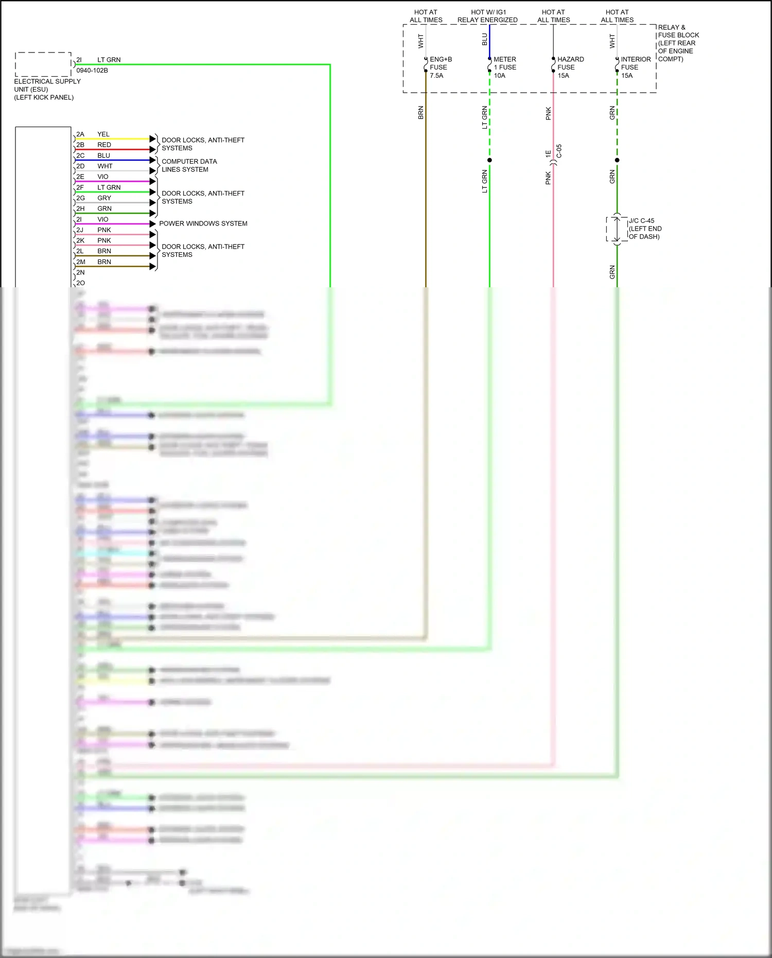 Wiring diagram yel for Mazda CX-3 I (2015-2018) (2 of 50)