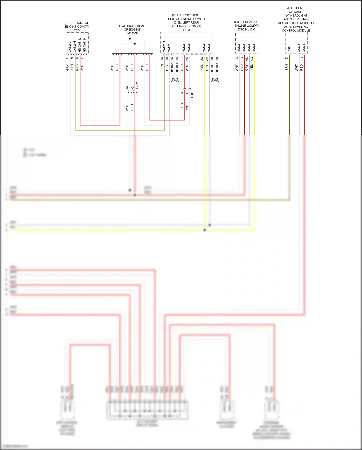 Mazda CX-30 I (2019-2024) afs control module/ auto leveling control module wiring diagram  (1 of 5)