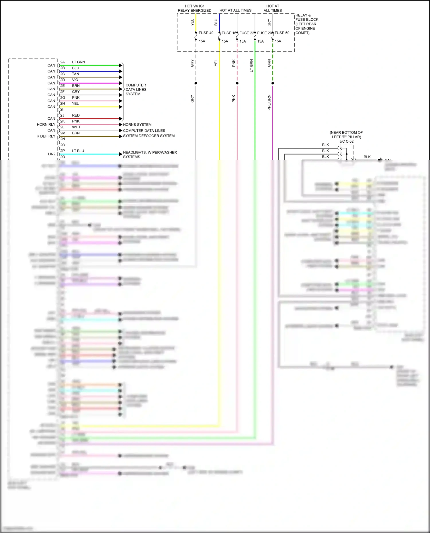 Mazda CX-30 I (2019-2024) computer data lines system defogger system wiring diagram  (1 of 1)