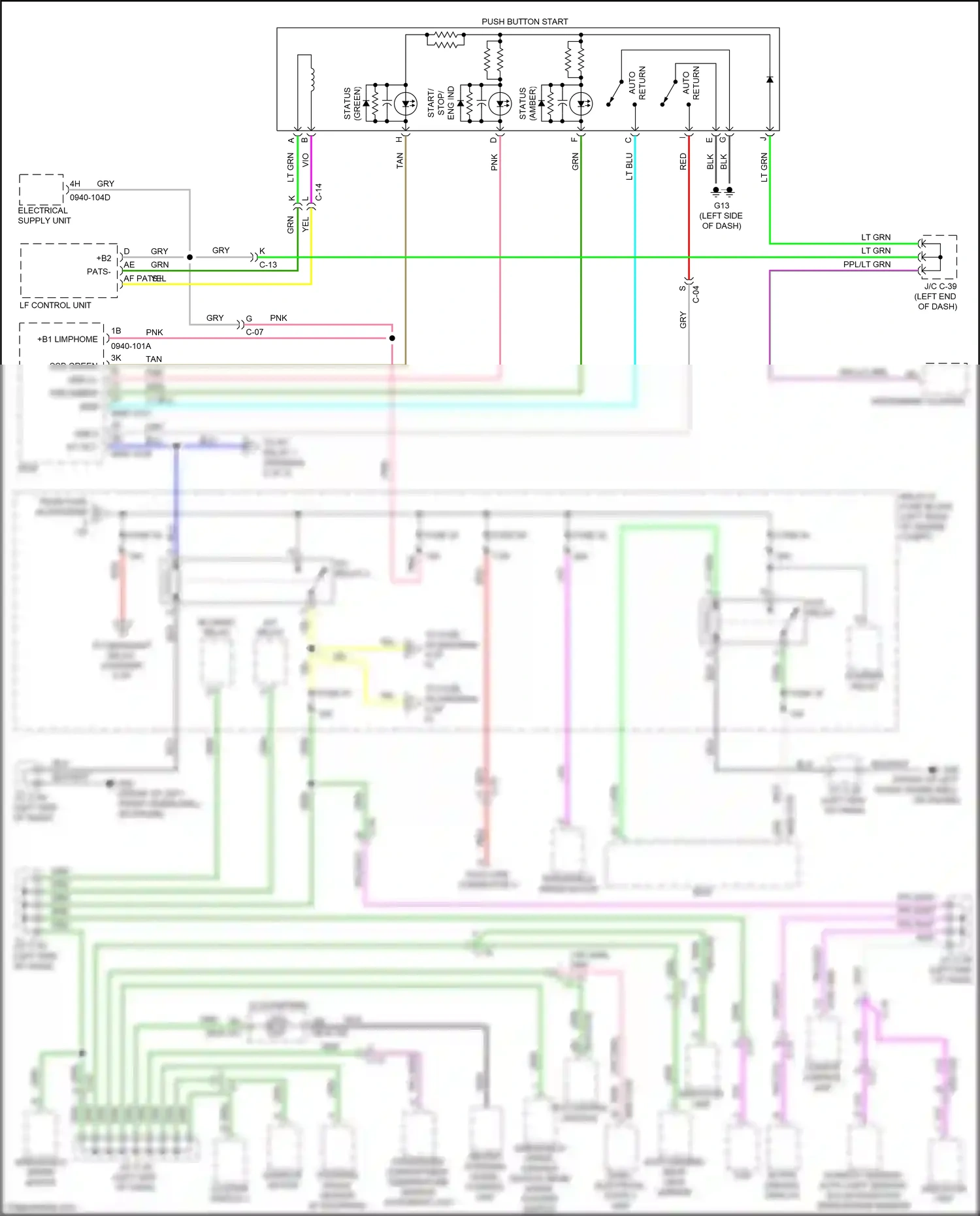 Mazda CX-30 I (2019-2024) push button start wiring diagram  (3 of 5)