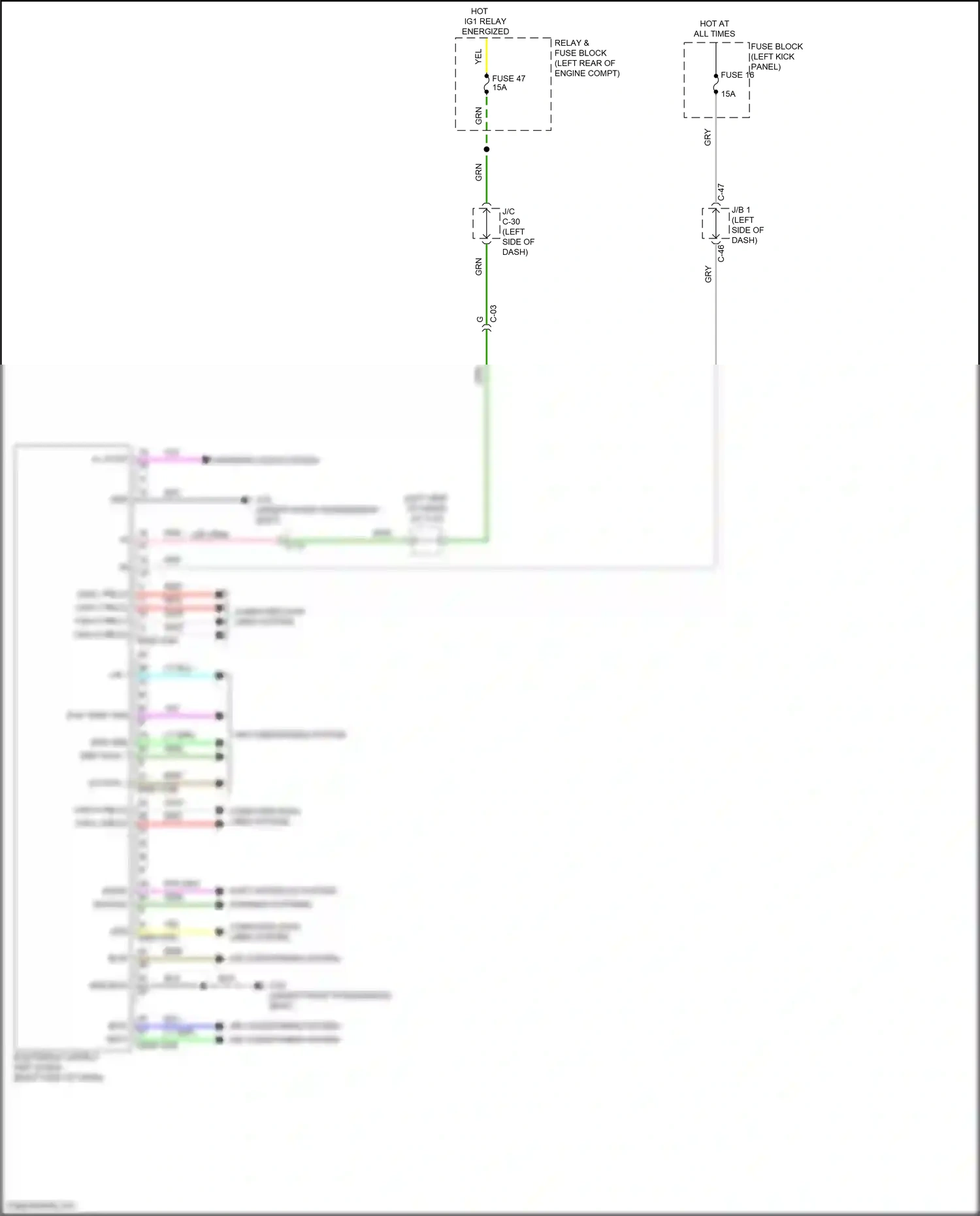 Mazda CX-30 I (2019-2024) shift interlock system wiring diagram  (3 of 3)