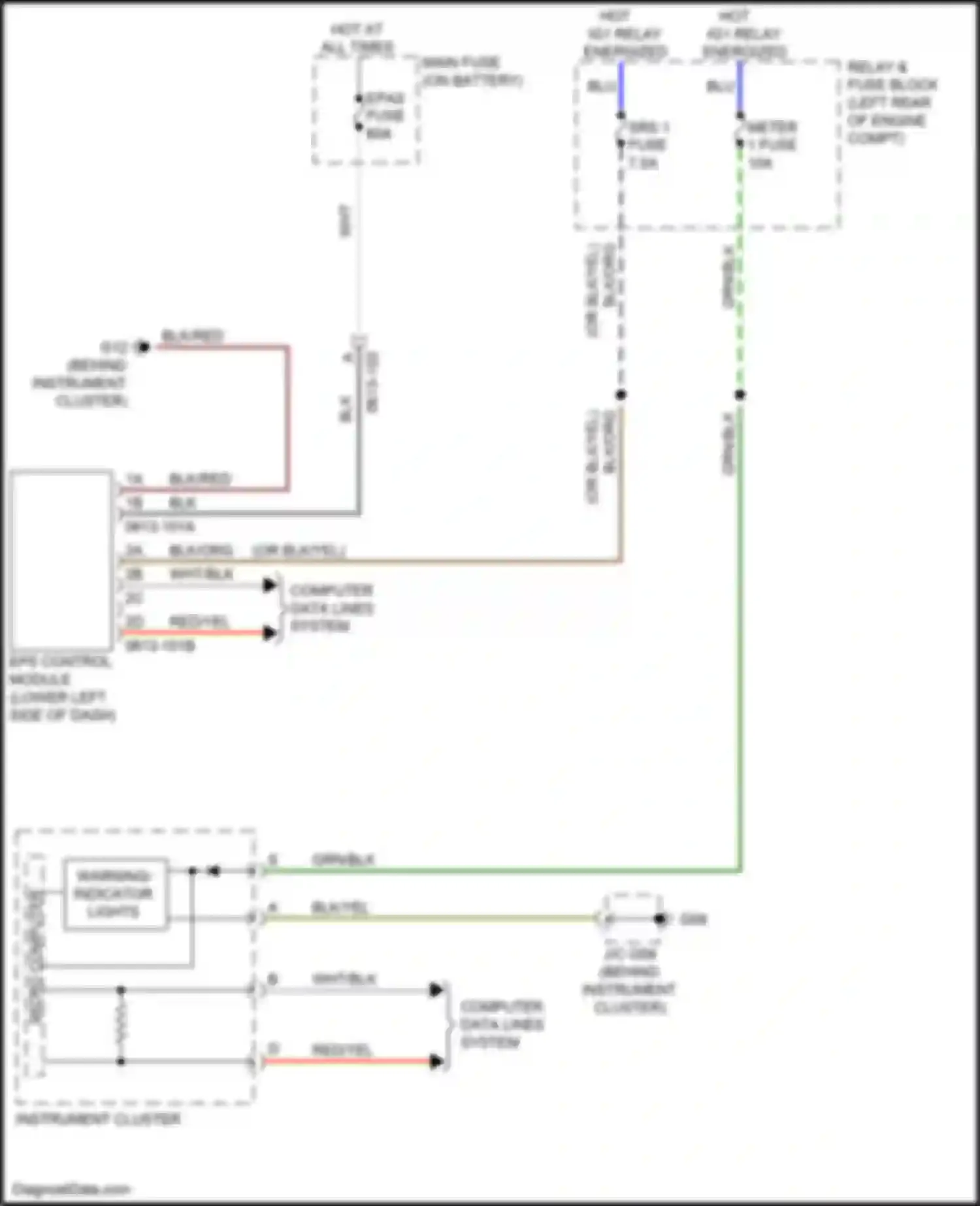 Car Wiring Diagrams for CX-5 Mazda I facelift (2015-2017): Electronic power steering circuit