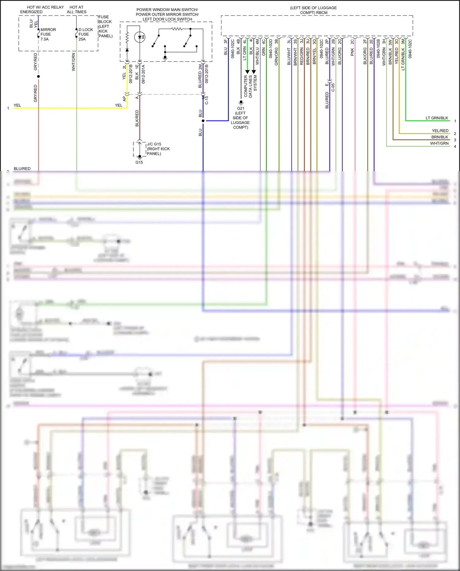 Mazda CX-5 I facelift (2015-2017) blu wiring diagram  (62 of 88)