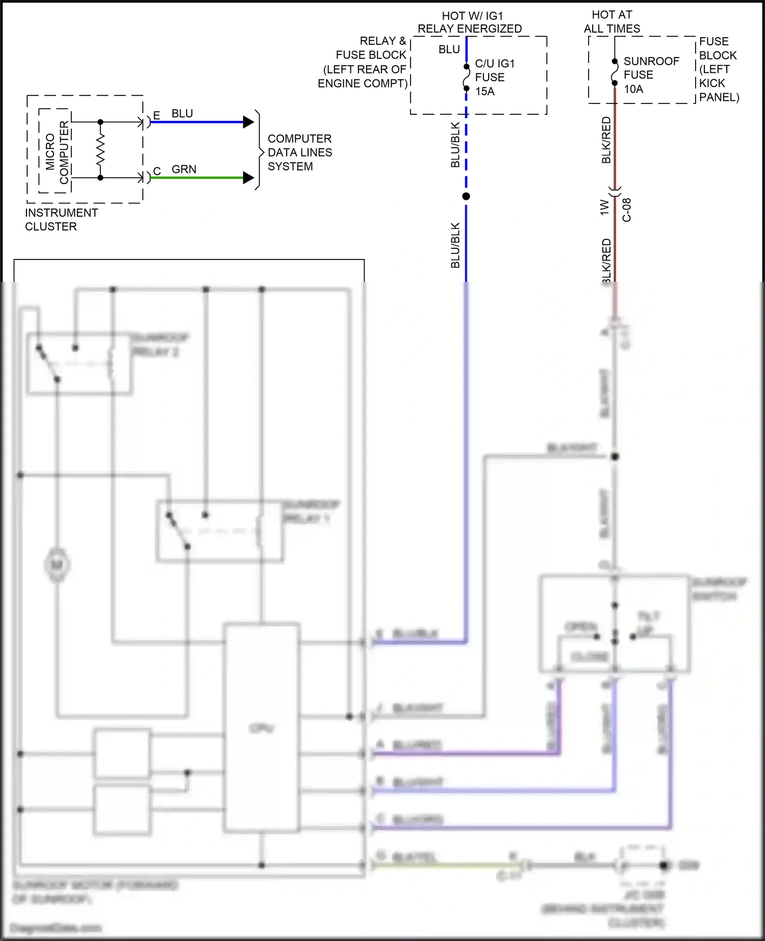 Mazda CX-5 I facelift (2015-2017) blu/wht wiring diagram  (13 of 34)