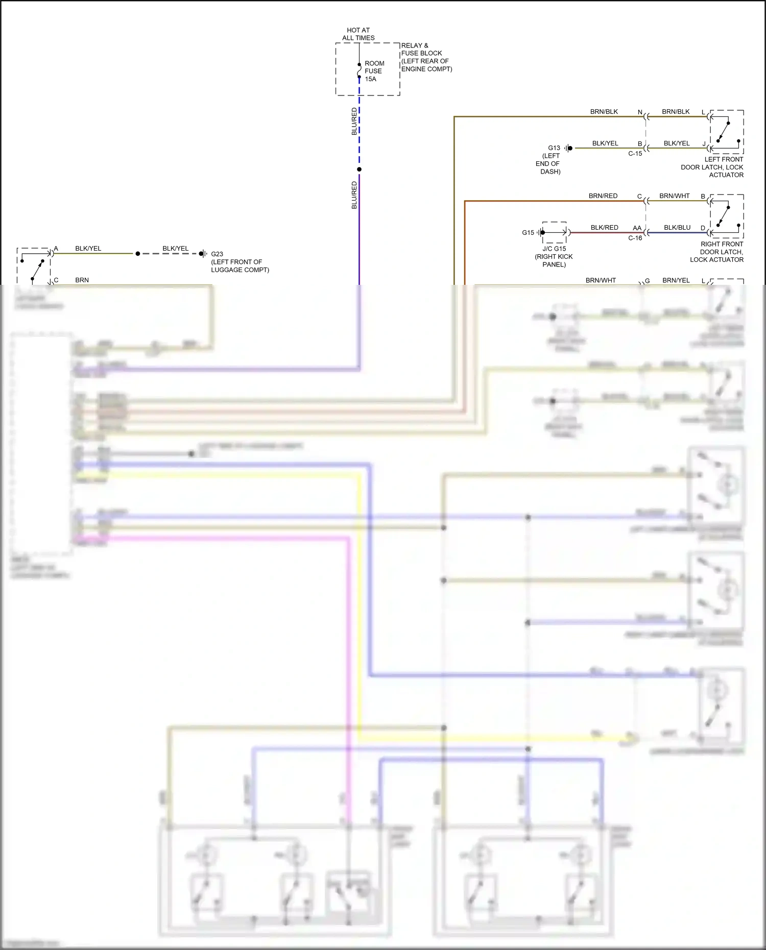 Wiring diagram brn/yel for Mazda CX-5 I facelift (2015-2017) (2 of 8)