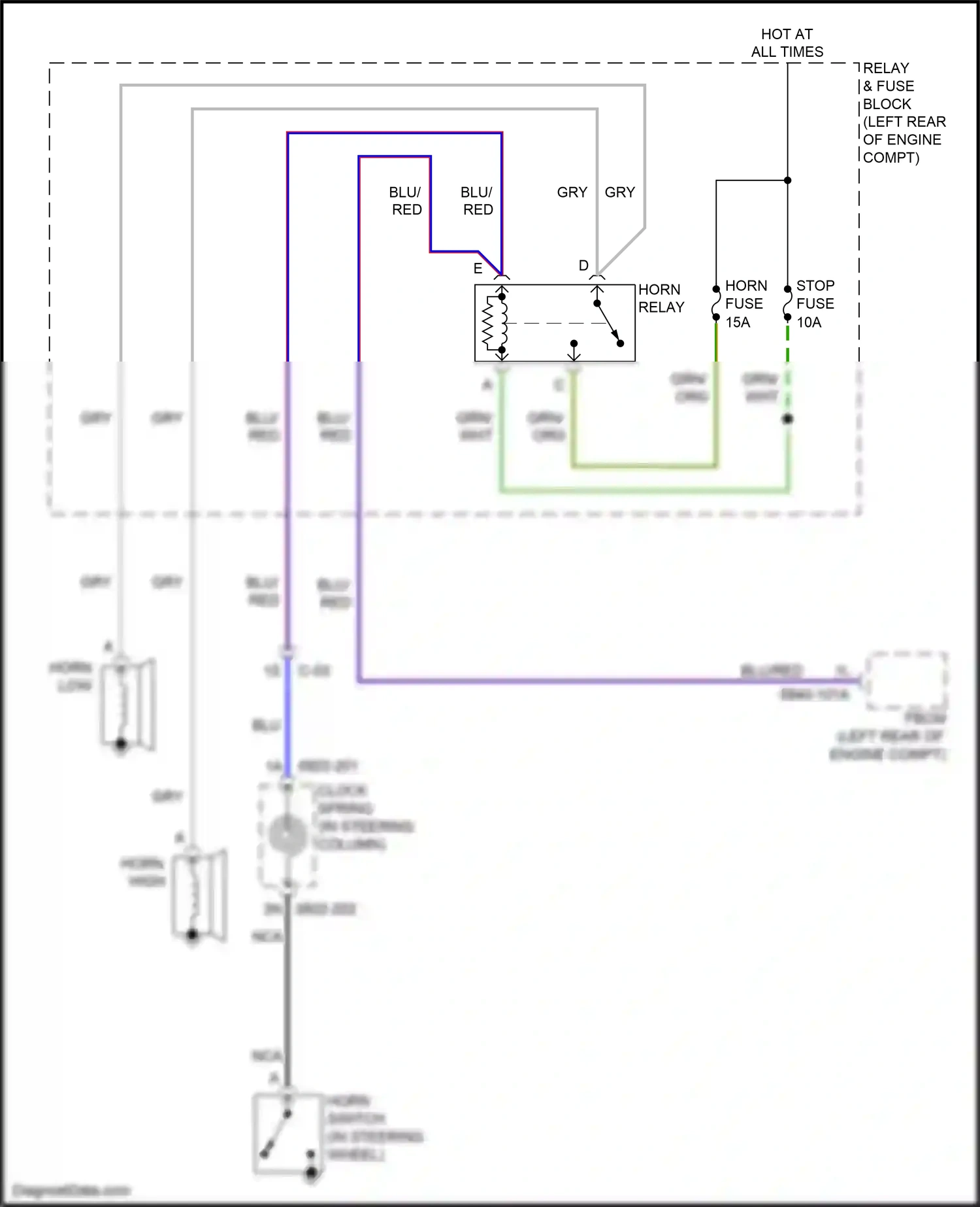 Mazda CX-5 I facelift (2015-2017) horn switch wiring diagram  (1 of 1)