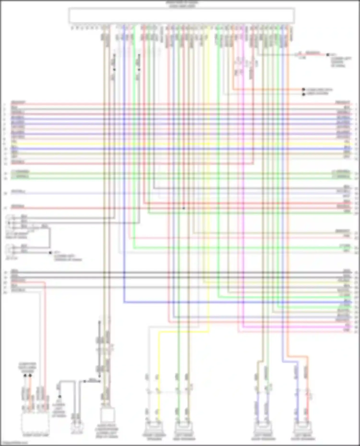 Wiring diagram left rear door speaker for Mazda CX-5 I facelift (2015-2017) (1 of 5)