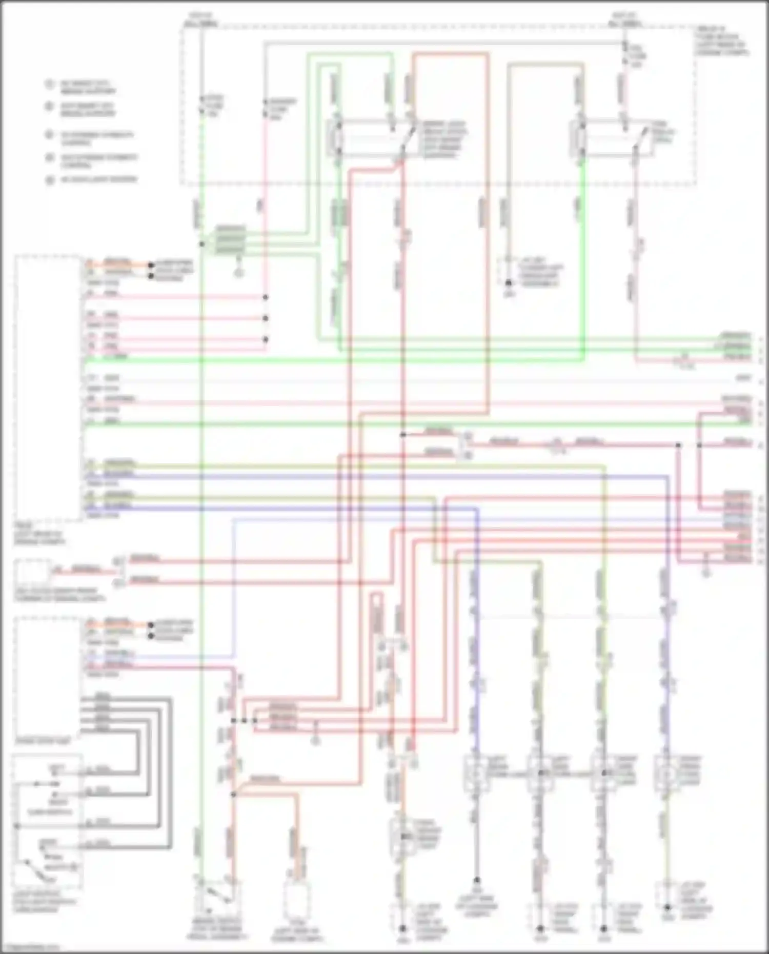 Wiring diagram left rear turn light for Mazda CX-5 I facelift (2015-2017) (2 of 2)