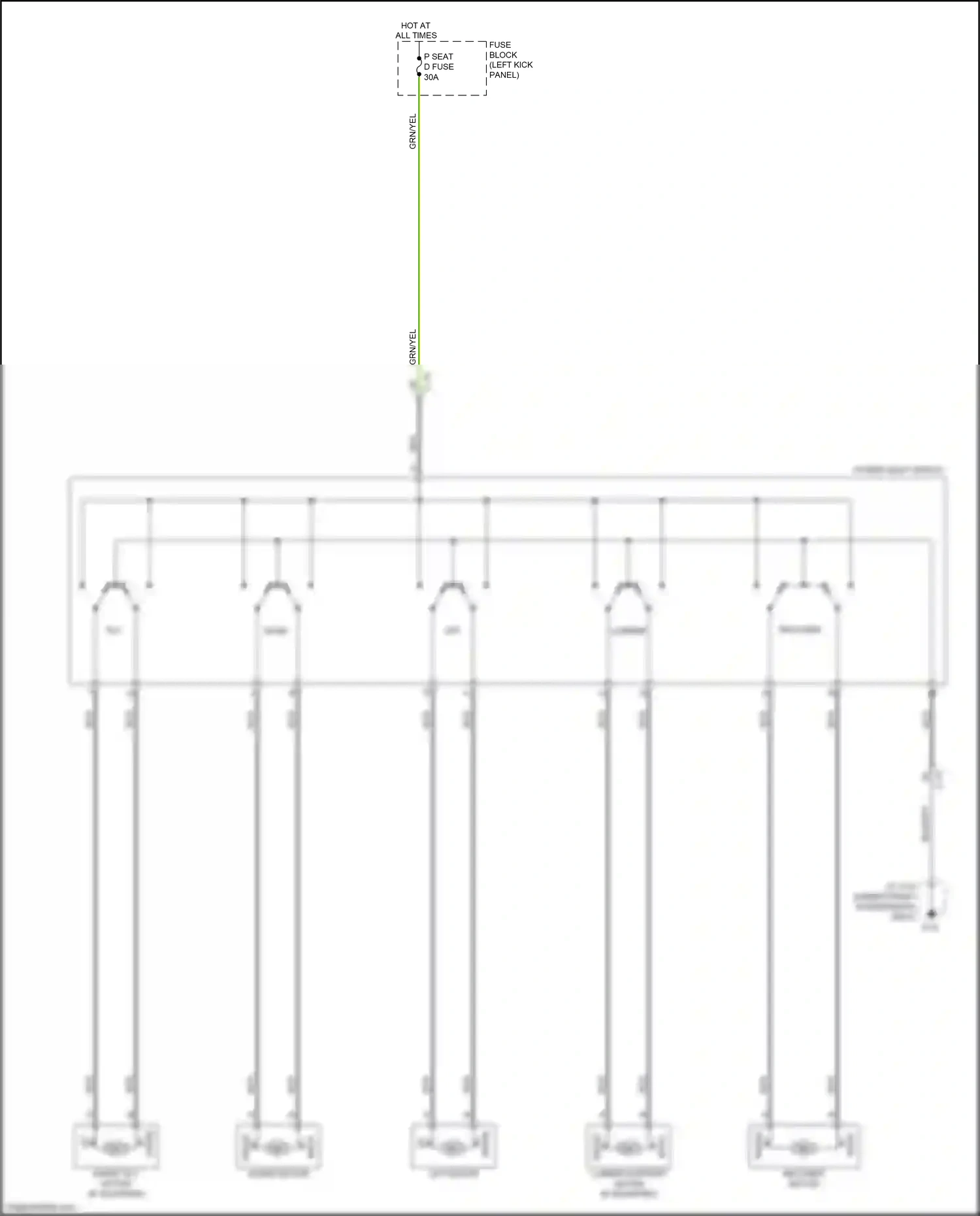 Mazda CX-5 I facelift (2015-2017) lumbar support motor wiring diagram  (1 of 2)