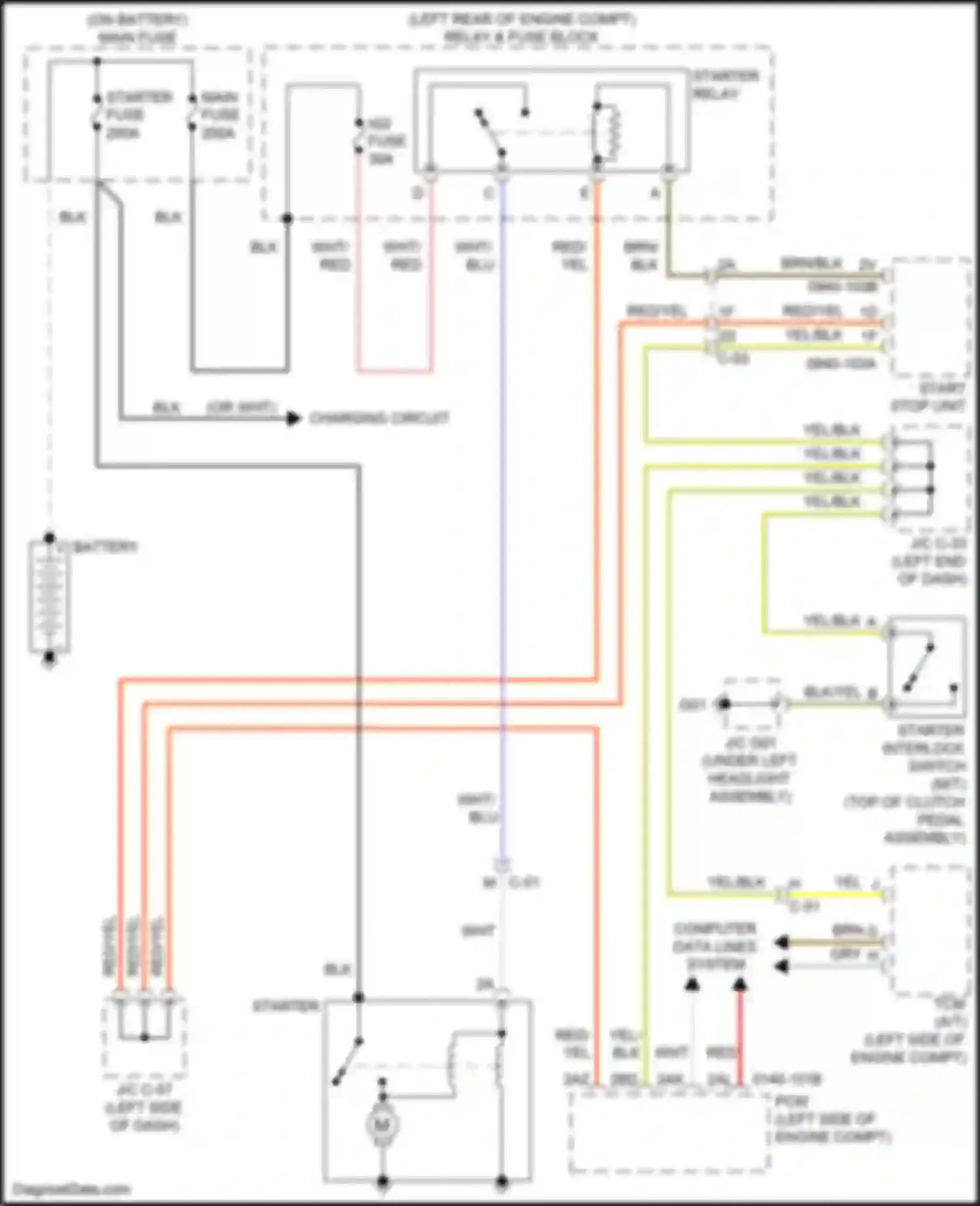 Wiring diagram start stop unit for Mazda CX-5 I facelift (2015-2017) (10 of 24)