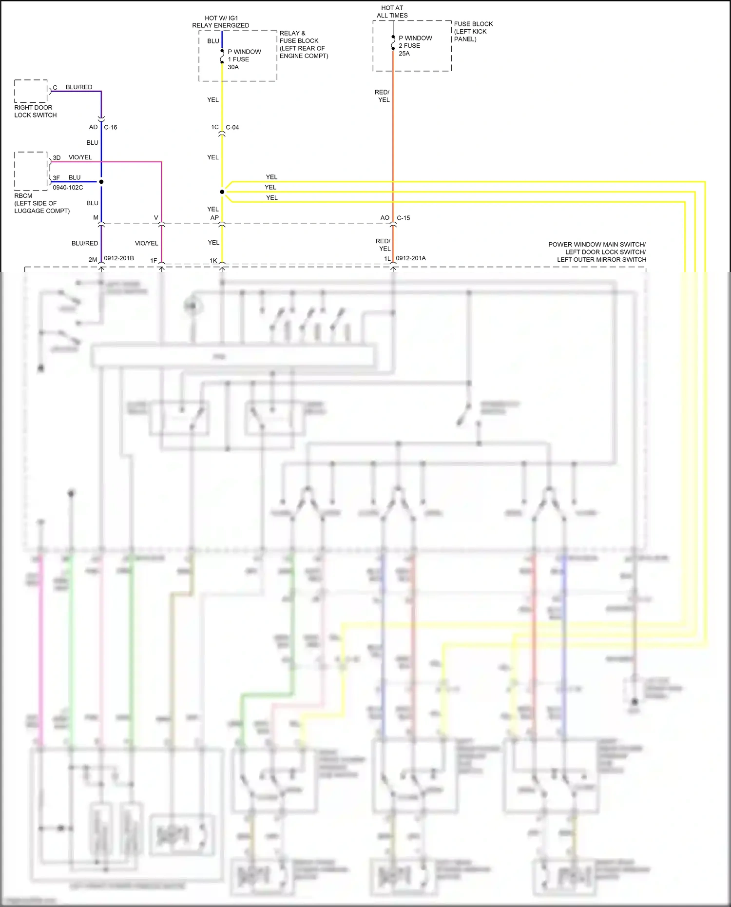 Mazda CX-5 I facelift (2015-2017) switch 1 wiring diagram  (1 of 1)
