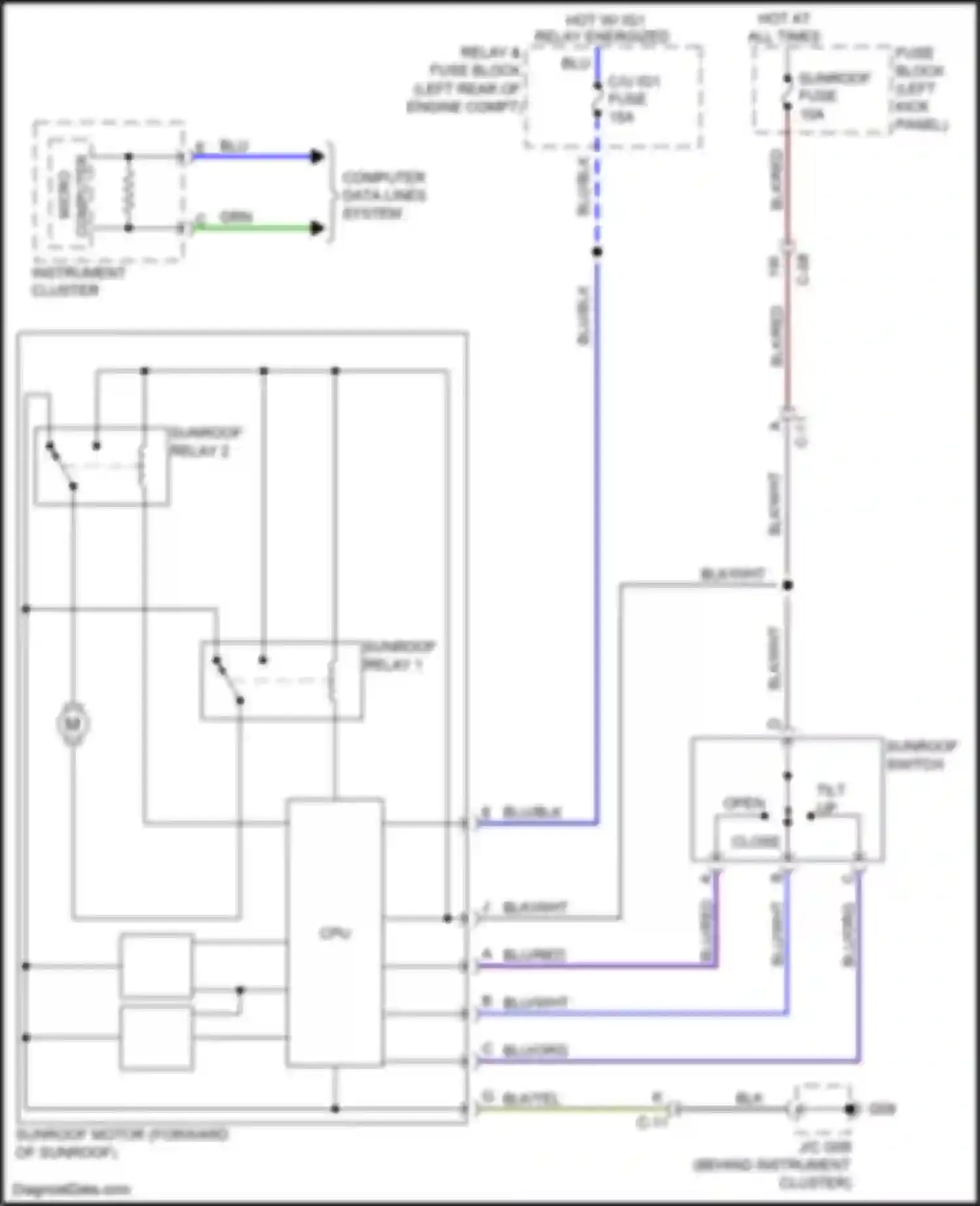Wiring diagram tilt up for Mazda CX-5 I facelift (2015-2017) (1 of 1)