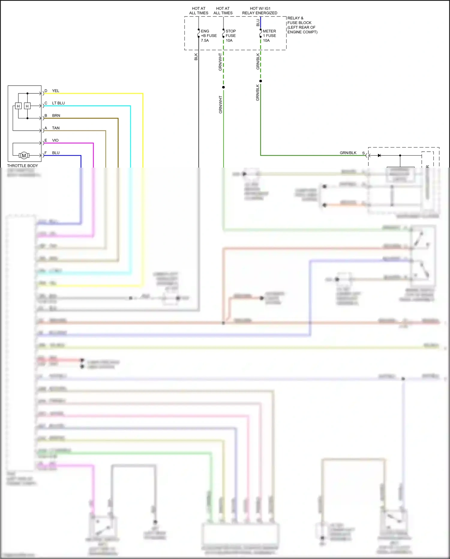Wiring diagram vio/yel for Mazda CX-5 I facelift (2015-2017) (3 of 11)