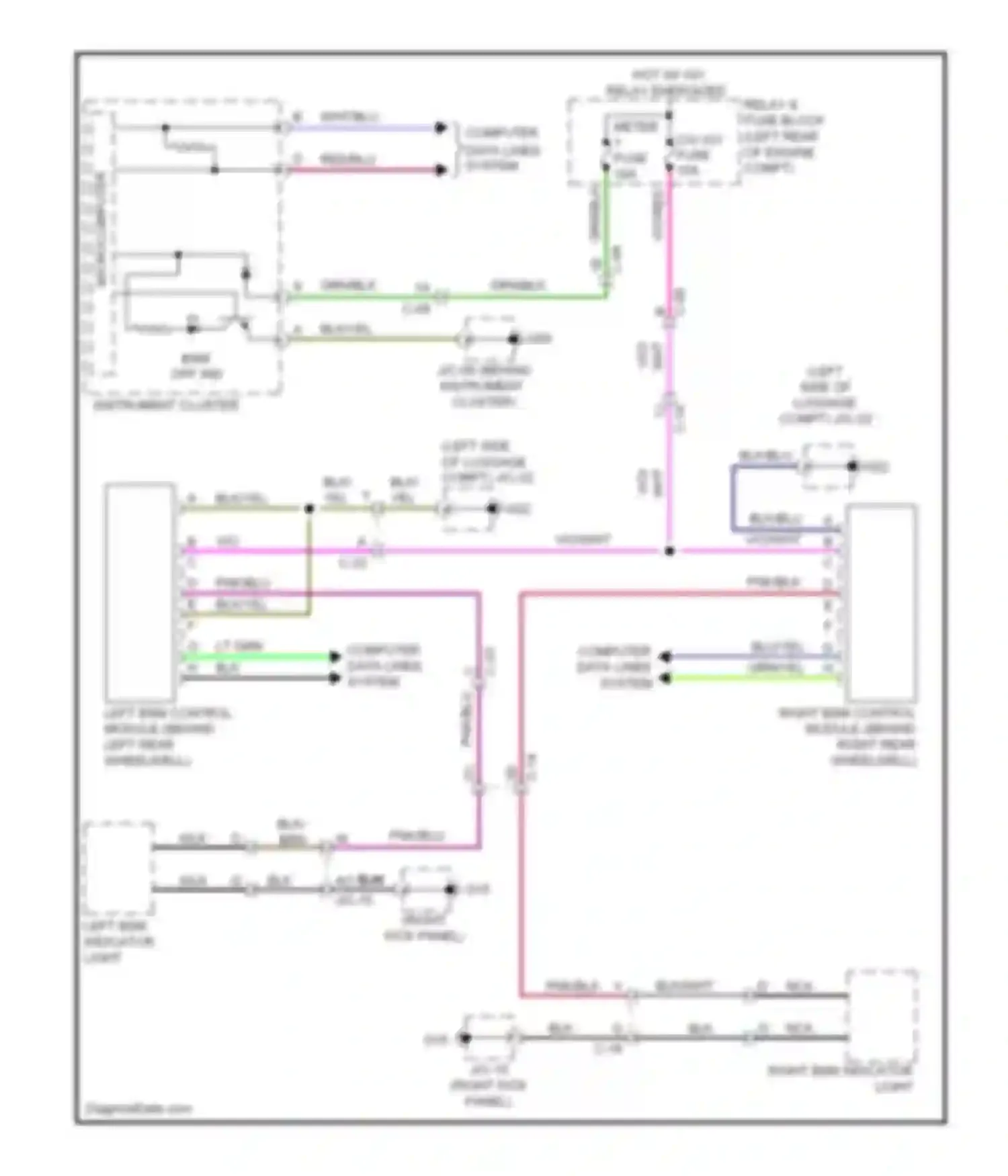 CX-5 Mazda I (2011-2015): Blind spot monitoring circuit