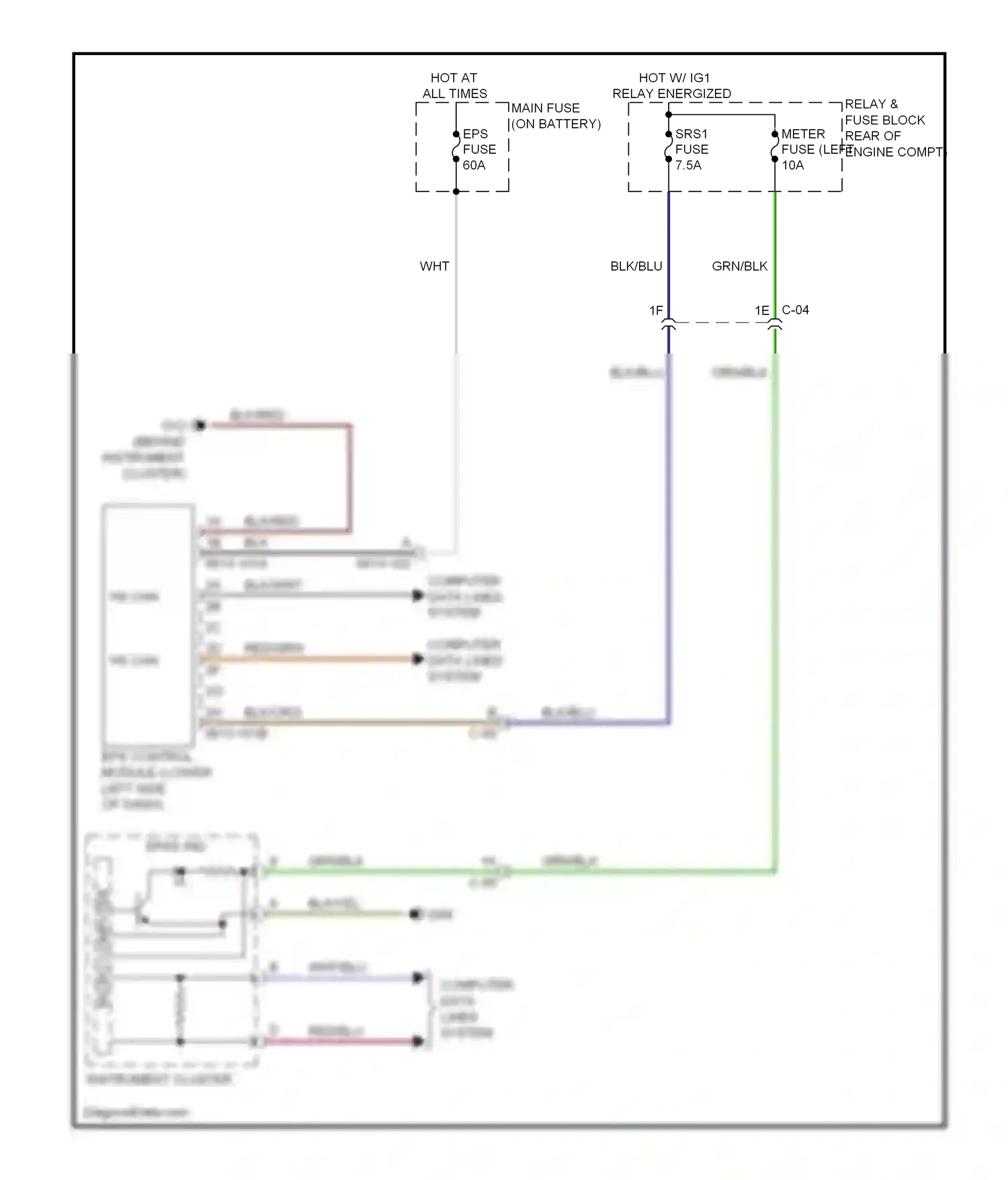 Mazda CX-5 I (2011-2015) blk/org wiring diagram  (14 of 22)