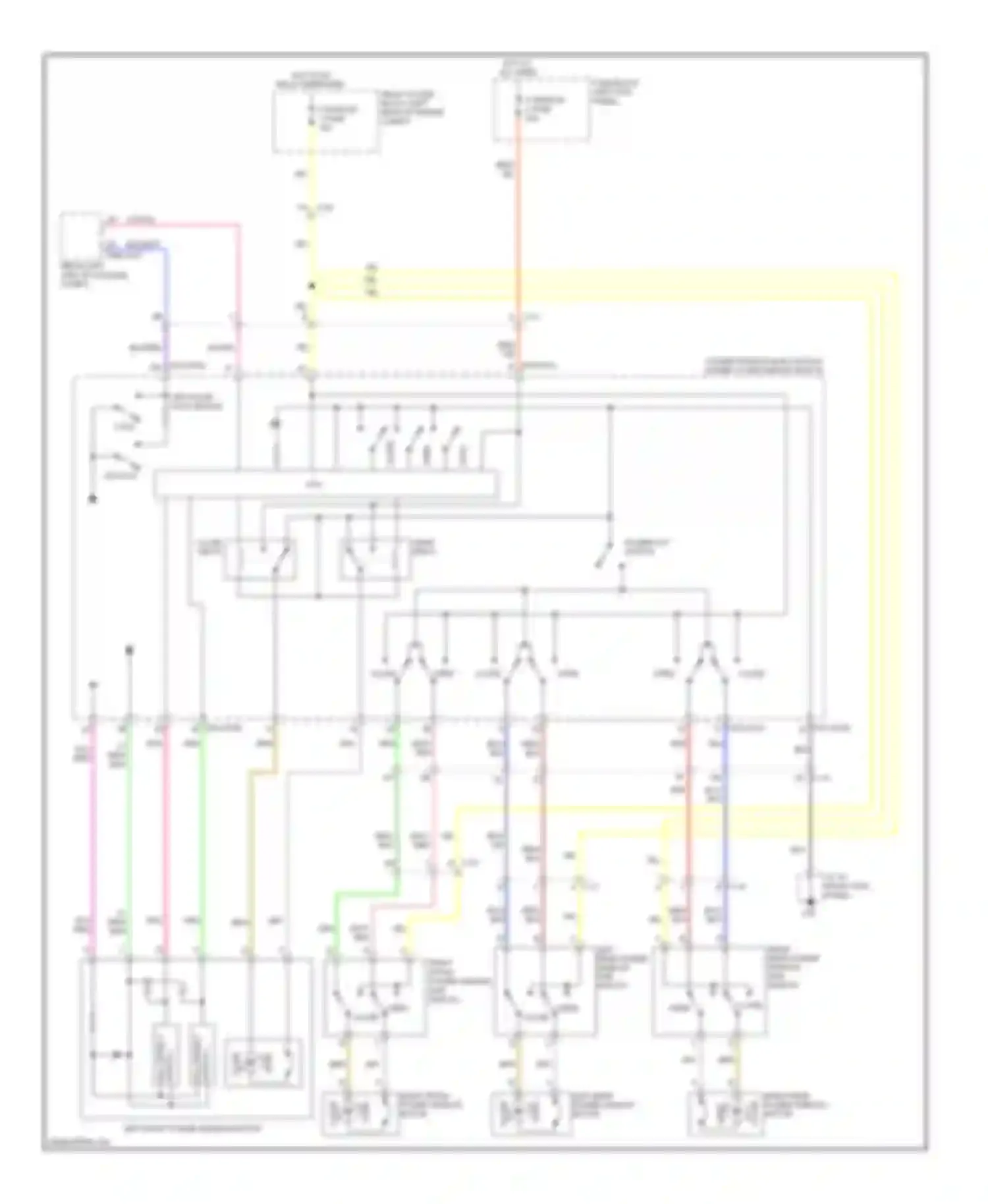 Wiring diagram right front power window sub switch open close for Mazda CX-5 I (2011-2015)