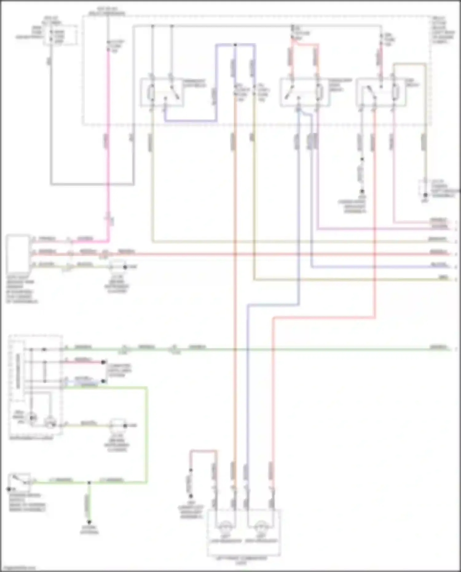 Wiring diagram drl relay for Mazda CX-5 I (2011-2015) (1 of 3)