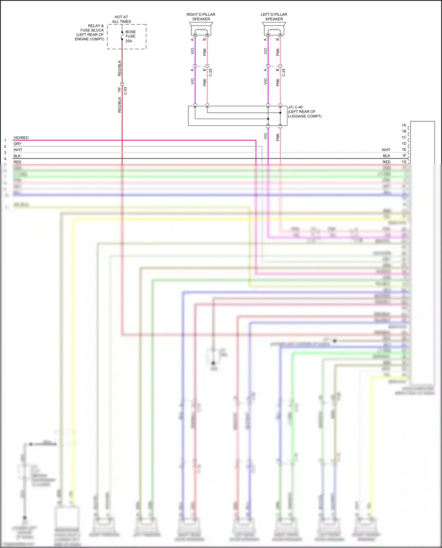 Mazda CX-5 I (2011-2015) left d pillar speaker wiring diagram  (1 of 4)