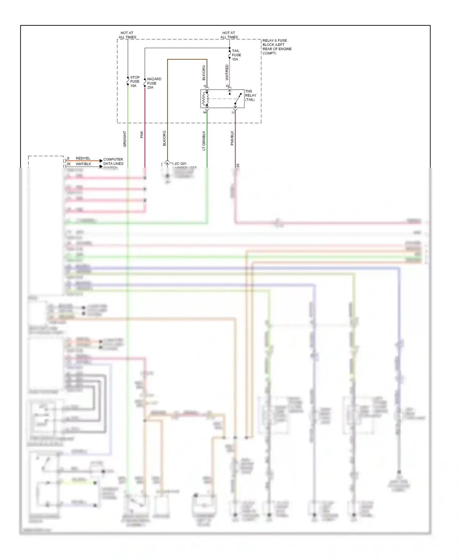 Mazda CX-5 I (2011-2015) left wiring diagram  (1 of 2)