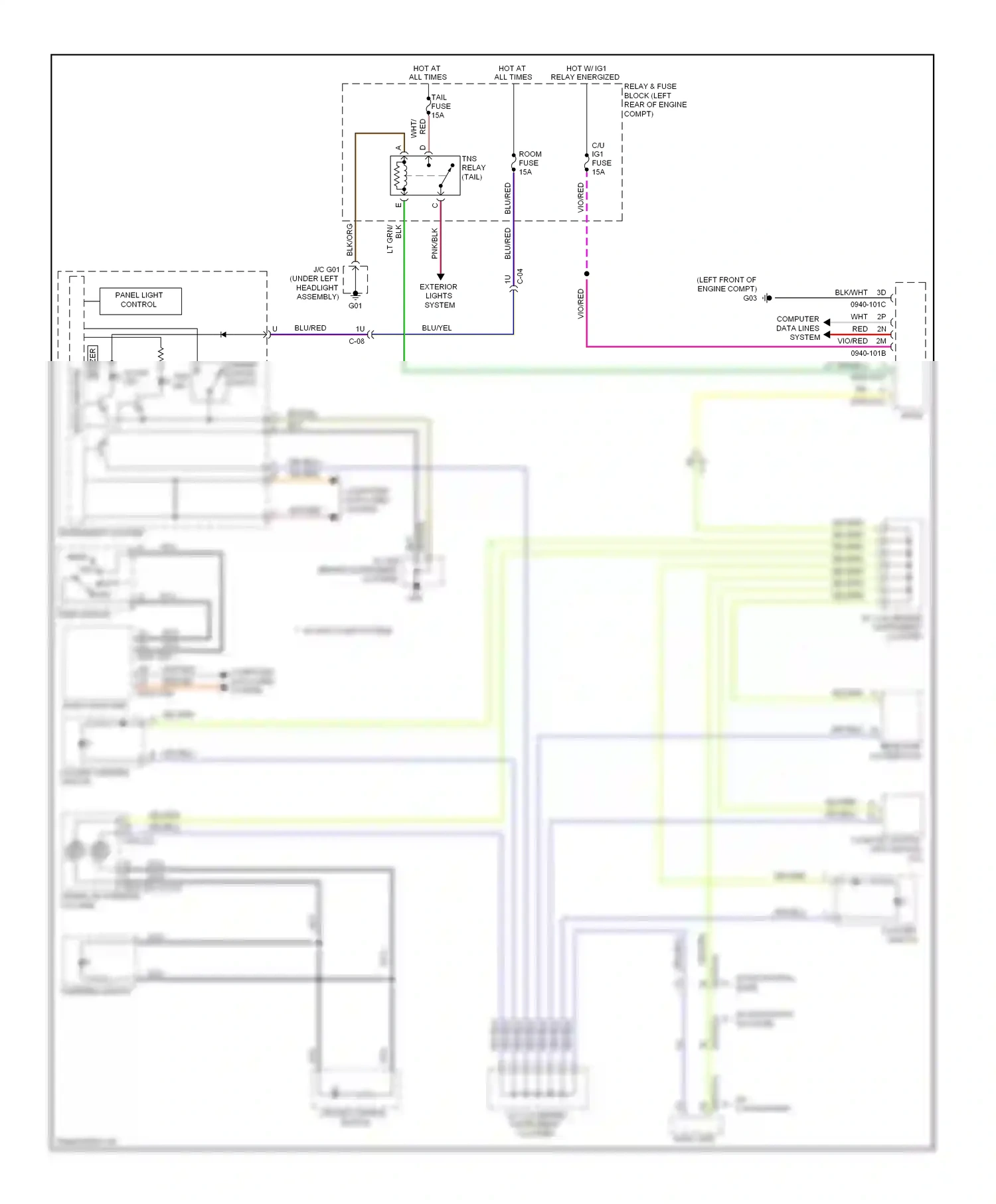 Mazda CX-5 I (2011-2015) microcomputer wiring diagram  (7 of 26)