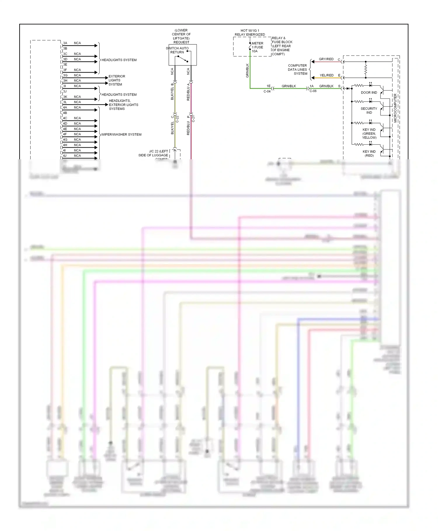 Mazda CX-5 I (2011-2015) microcomputer wiring diagram  (10 of 26)