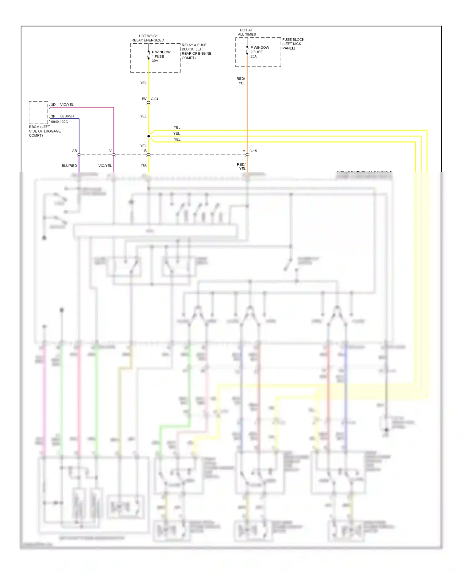 Mazda CX-5 I (2011-2015) p window 2 fuse wiring diagram  (2 of 2)