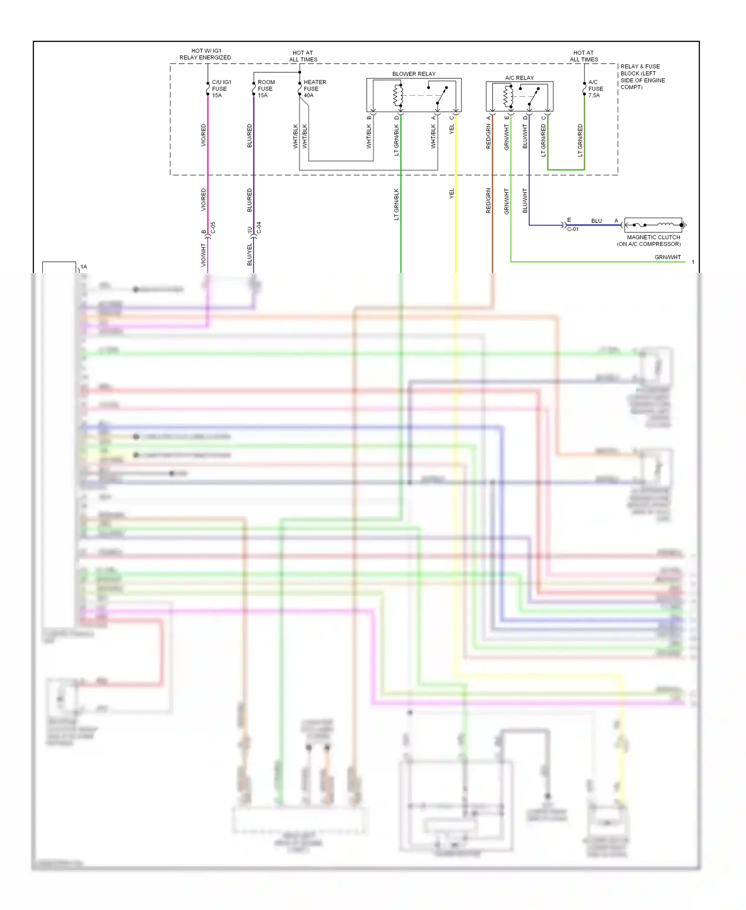 Mazda CX-5 I (2011-2015) passenger compartment temperature sensor (left center of dash) wiring diagram  (1 of 1)