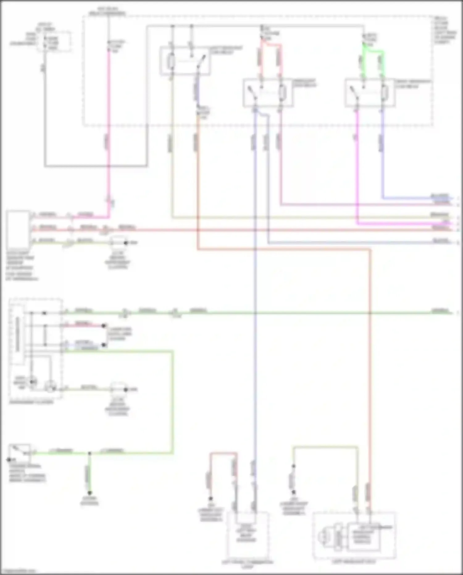 Wiring diagram left front combination light for Mazda CX-5 I (2011-2015)