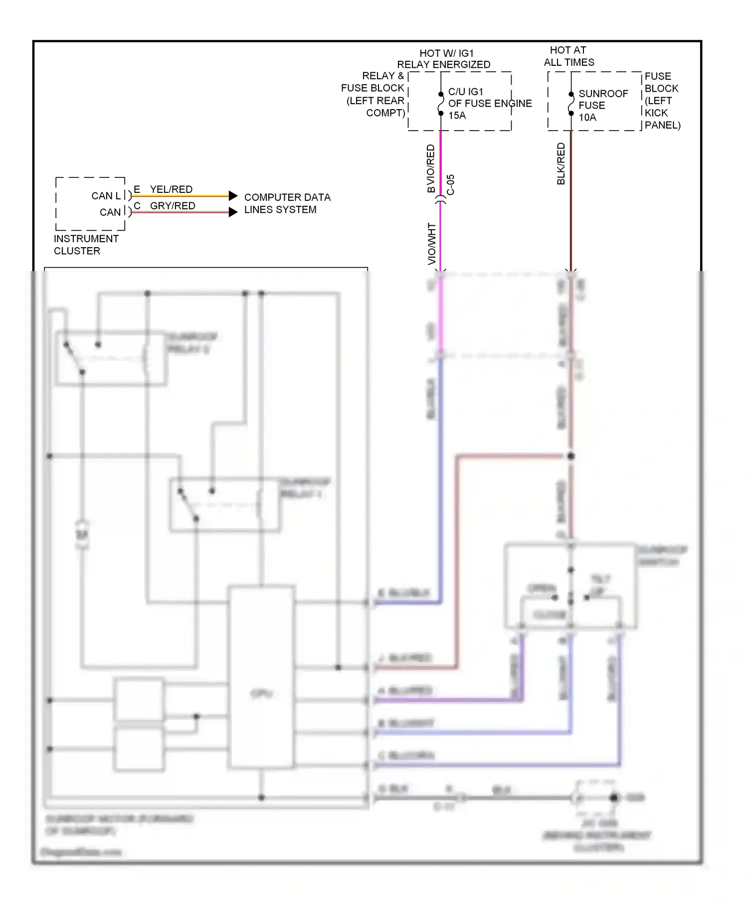 Mazda CX-5 I (2011-2015) vio/wht wiring diagram  (9 of 12)