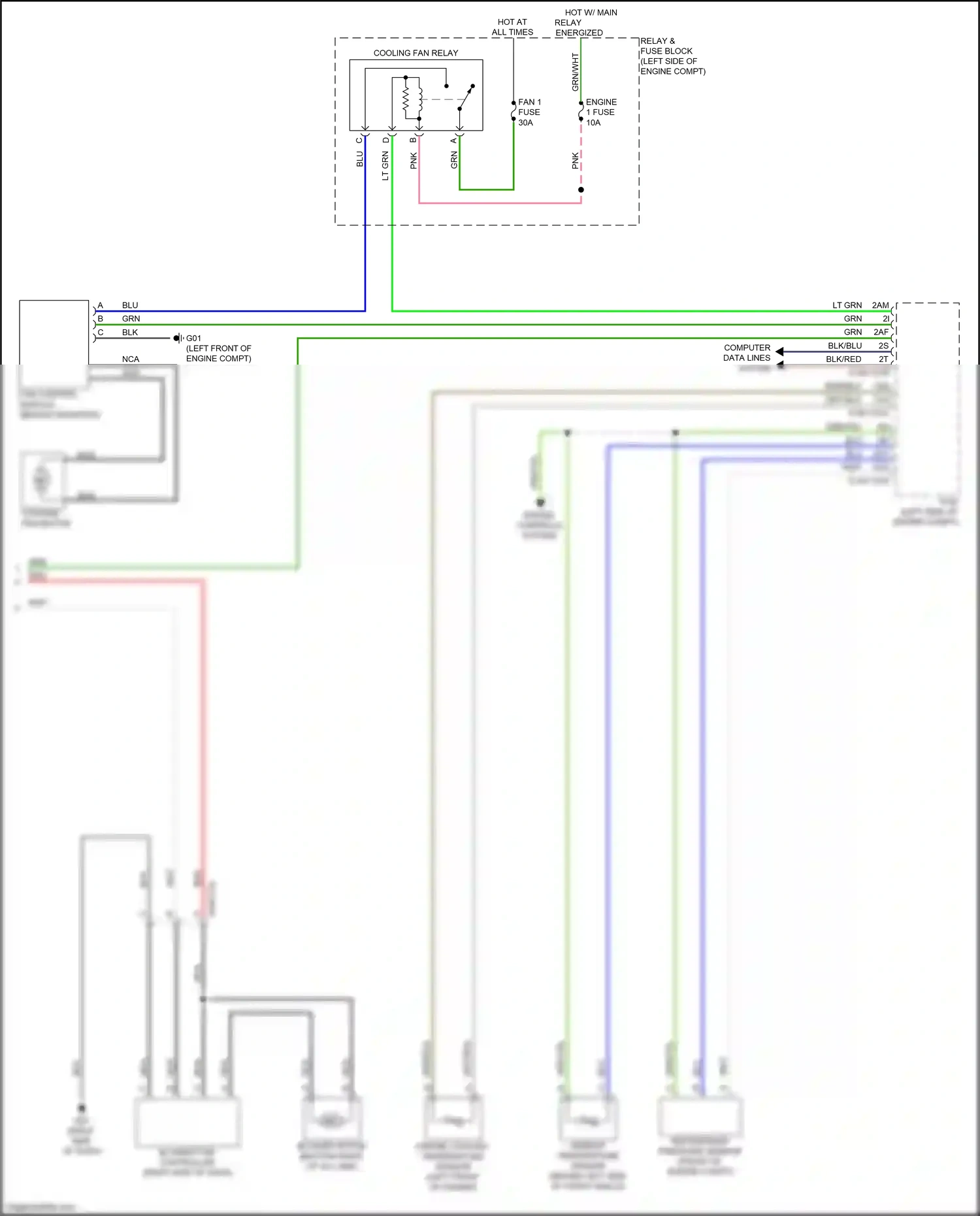 Wiring diagram ambient temperature sensor for Mazda CX-5 II facelift (2021-2024) (1 of 3)