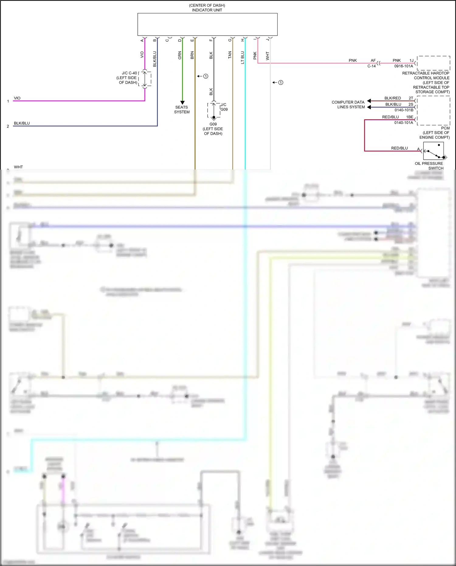 Wiring diagram cluster switch for Mazda CX-5 II facelift (2021-2024) (3 of 5)