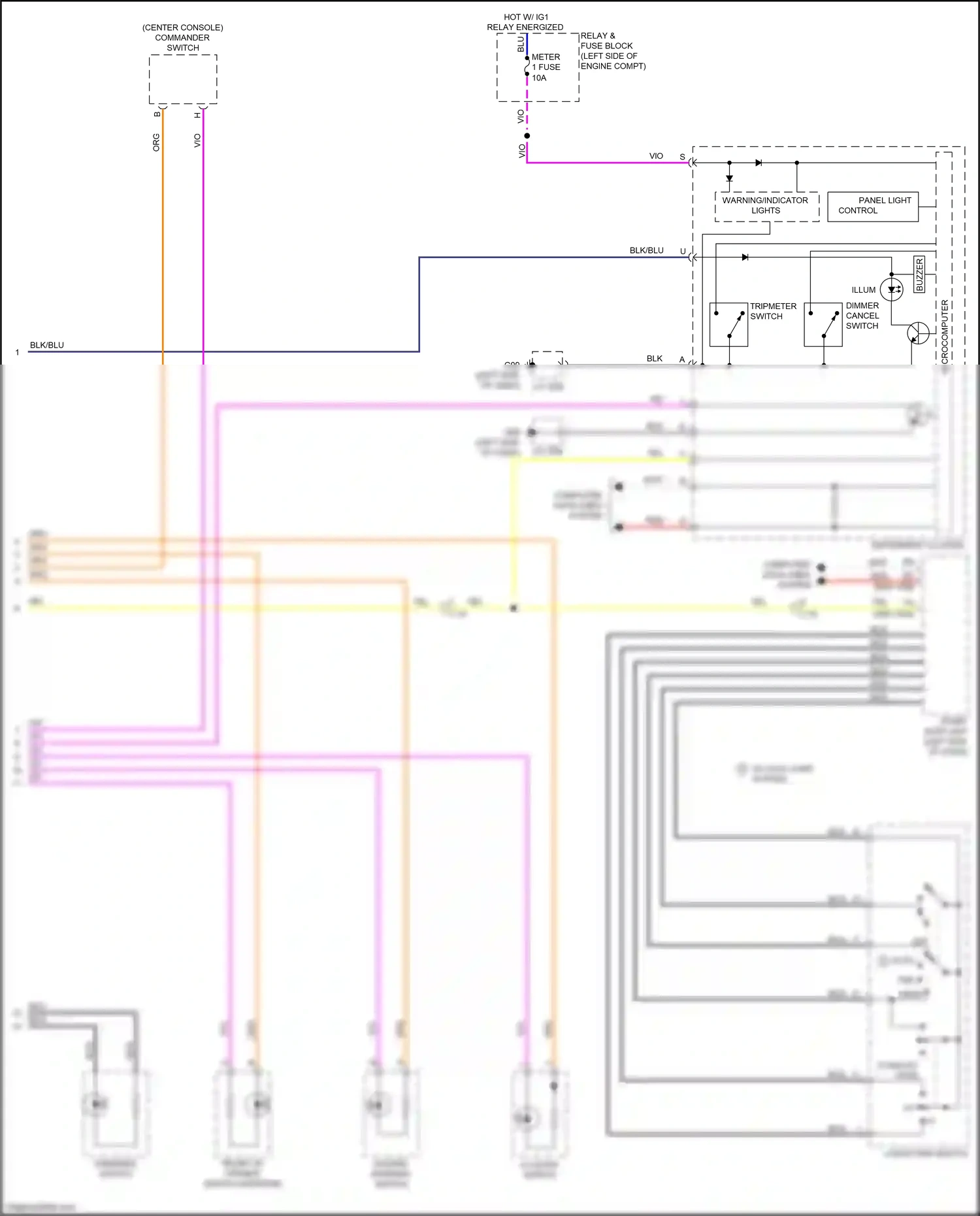 Wiring diagram commander switch for Mazda CX-5 II facelift (2021-2024) (2 of 3)