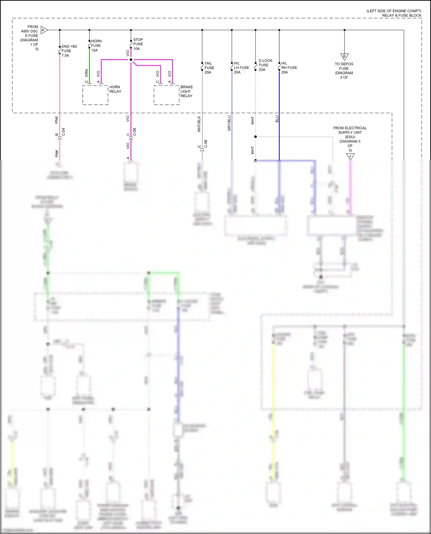 Wiring diagram data link connector 2 for Mazda CX-5 II facelift (2021-2024) (4 of 4)