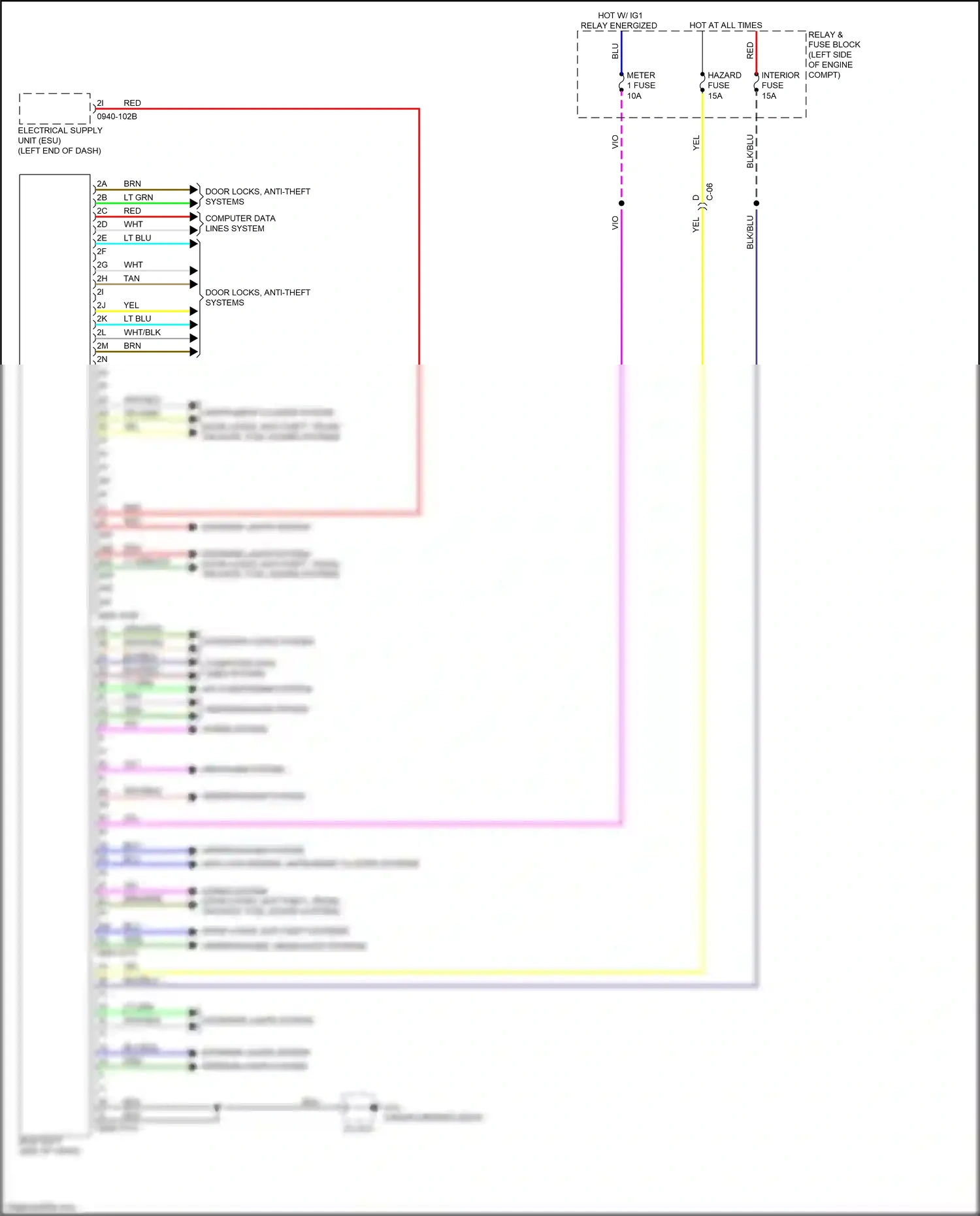 Wiring diagram defogger system for Mazda CX-5 II facelift (2021-2024) (1 of 2)