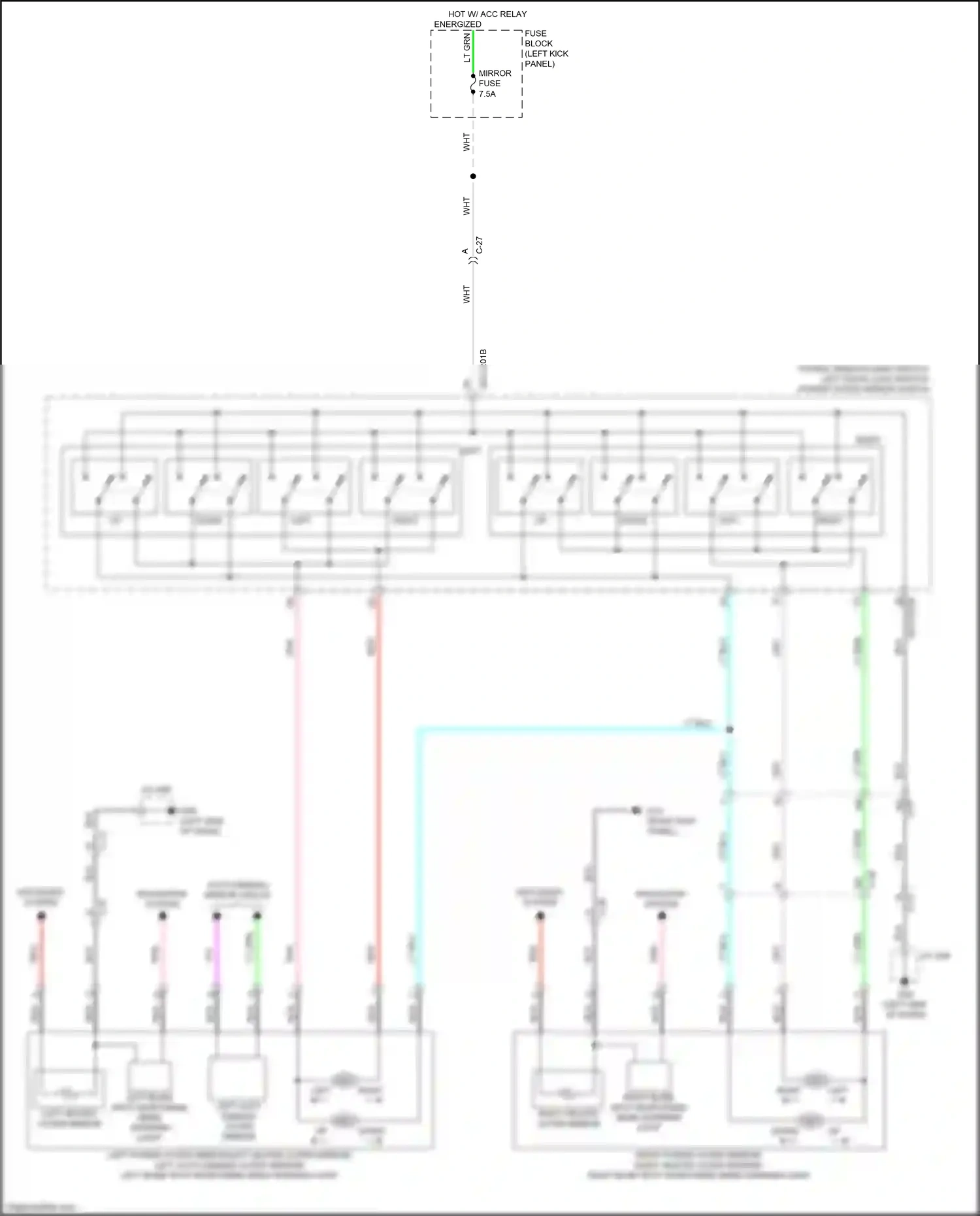 Wiring diagram defogger system for Mazda CX-5 II facelift (2021-2024) (2 of 2)